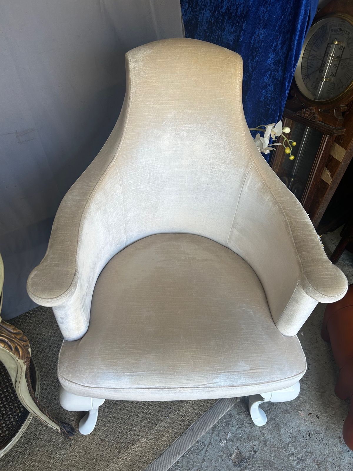 photo vinterior Pair Of Italian Art Deco Velvet Armchairs Ipe Visionary Luxury Decoration Chairs