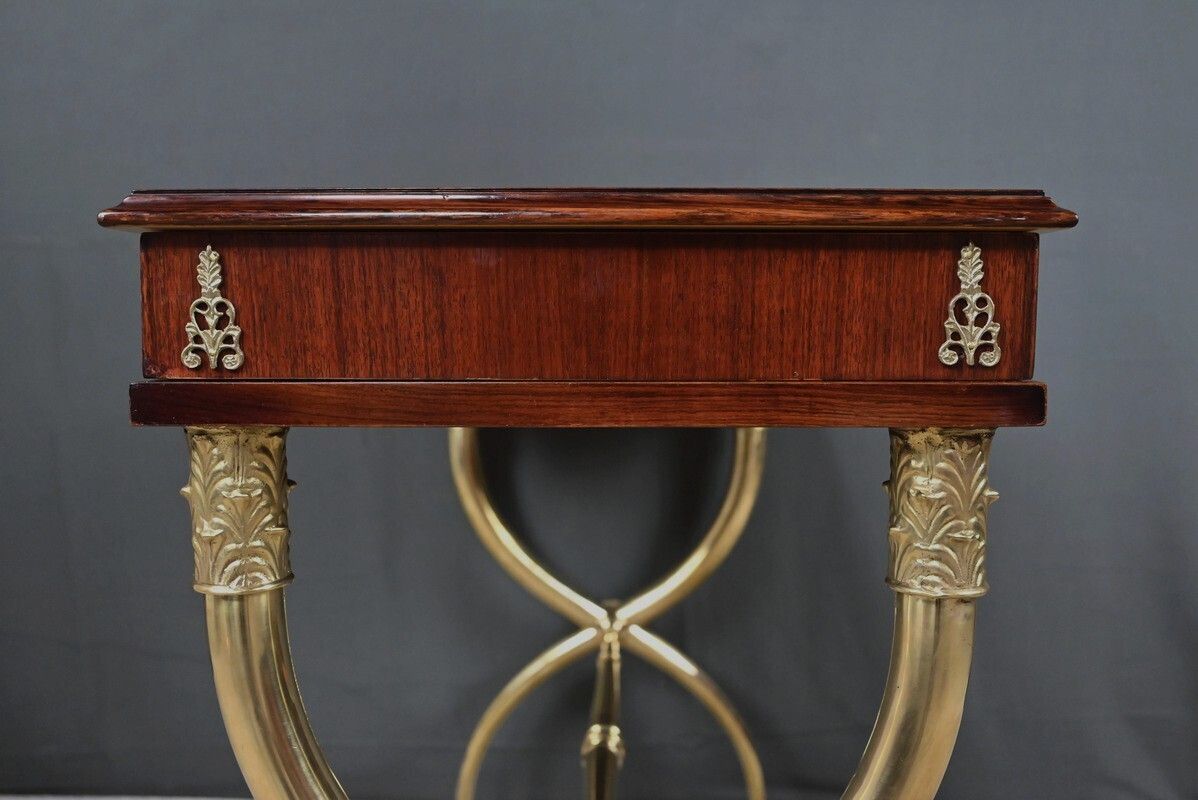 3109.0 Mahogany Veneer Console Table, Empire Style – First Half Of The 20th Century photo