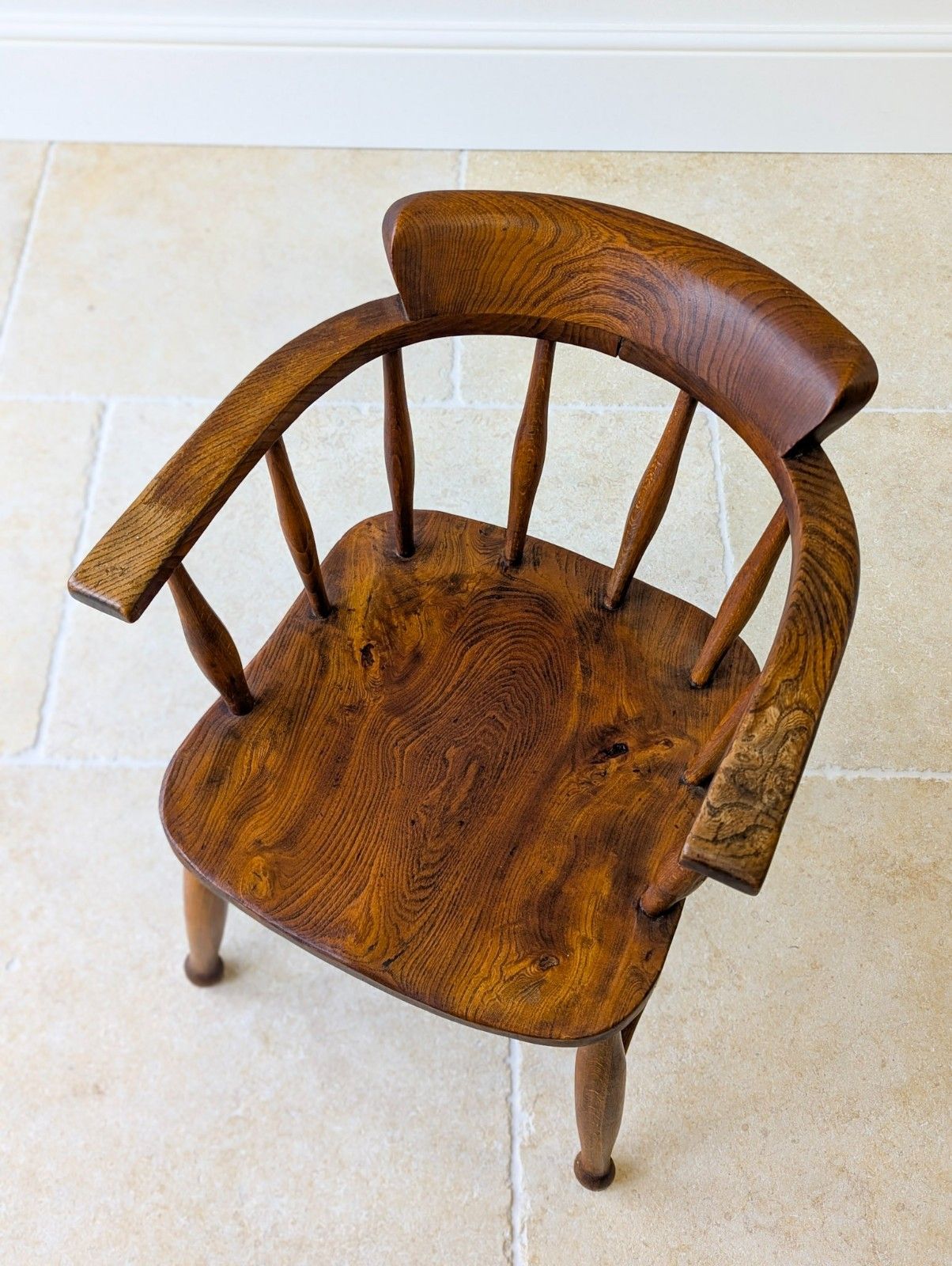 Arts & Crafts Style Elm And Beech Desk Chair 1940’s photo for sale