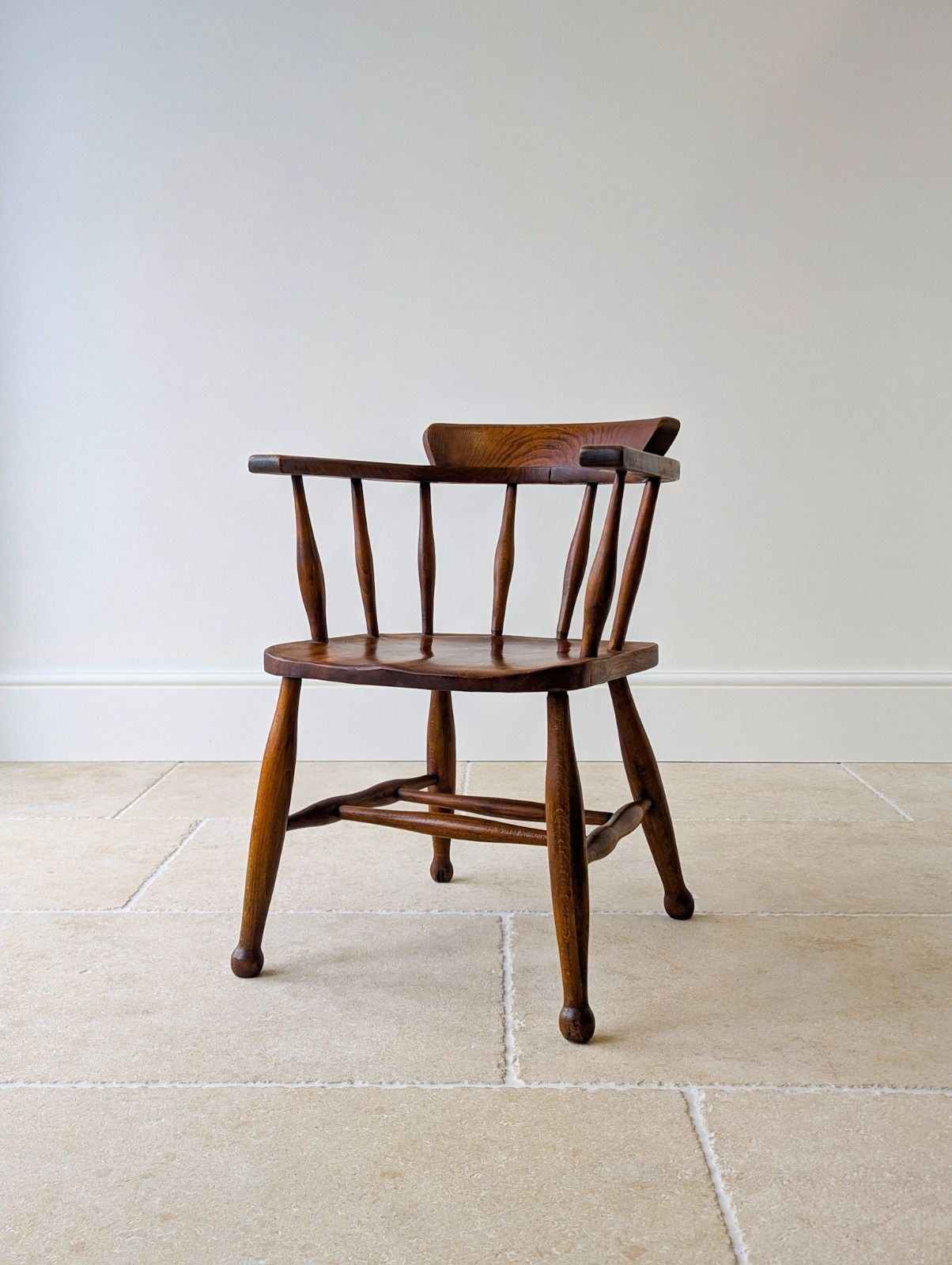 photo for sale Arts & Crafts Style Elm And Beech Desk Chair 1940’s