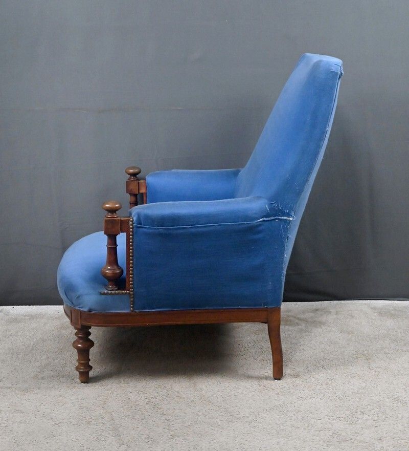 Furniture Walnut Bergère Armchair – Early 20th Century photo