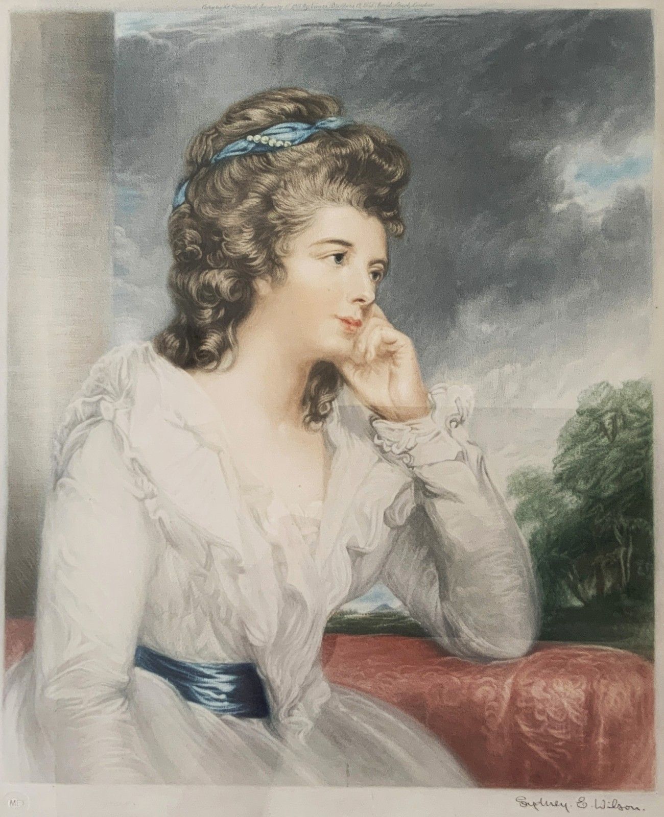 Portrait Of A Lady Signed Artist Proof Mezzotint Engraving By Sydney Wilson 1911 photo for sale