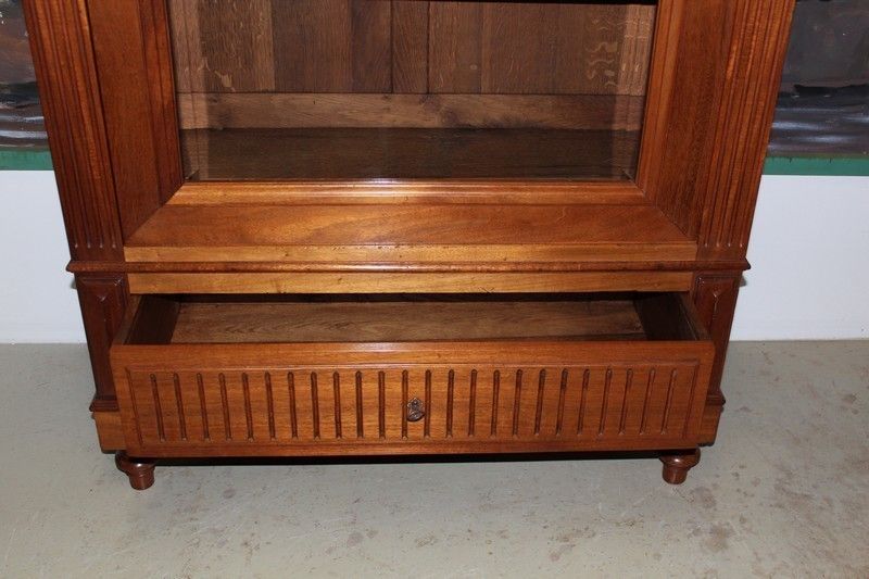 Wardrobe 1 Door Glazed Mahogany 20th photo 3090.0