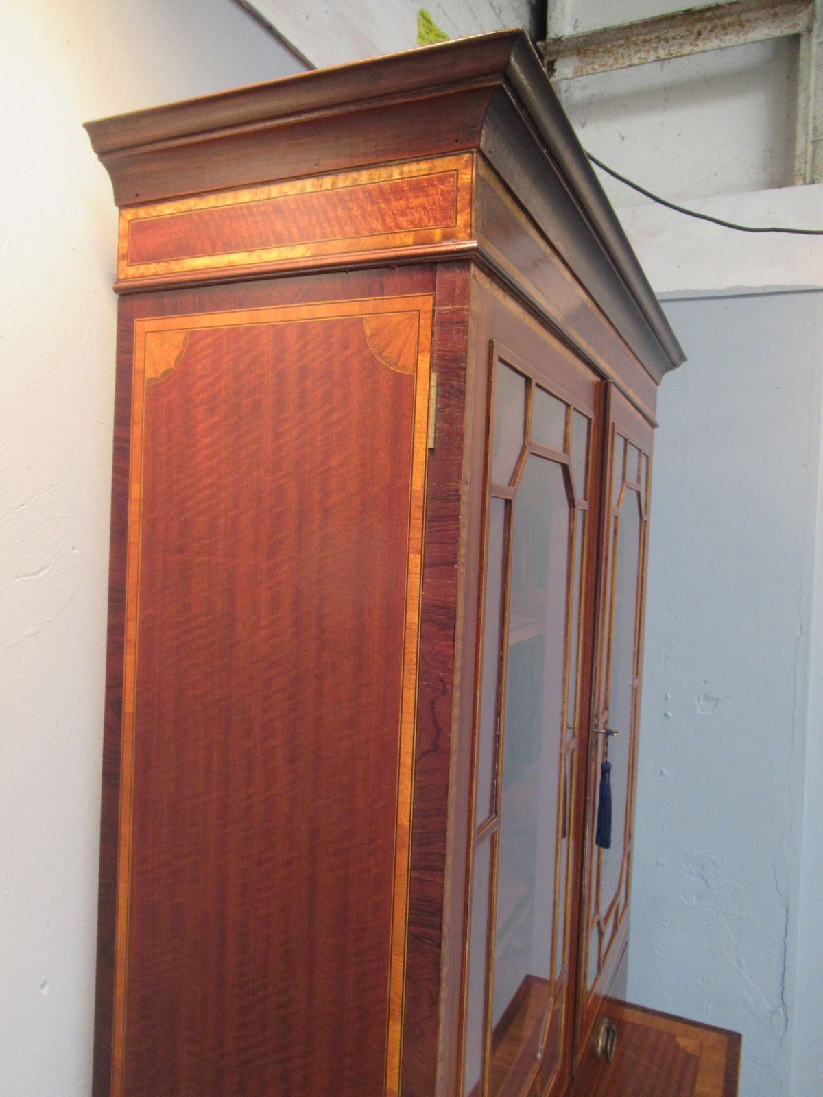 Mahogany And Marquetry   Inlaid   Bookcase photo buy