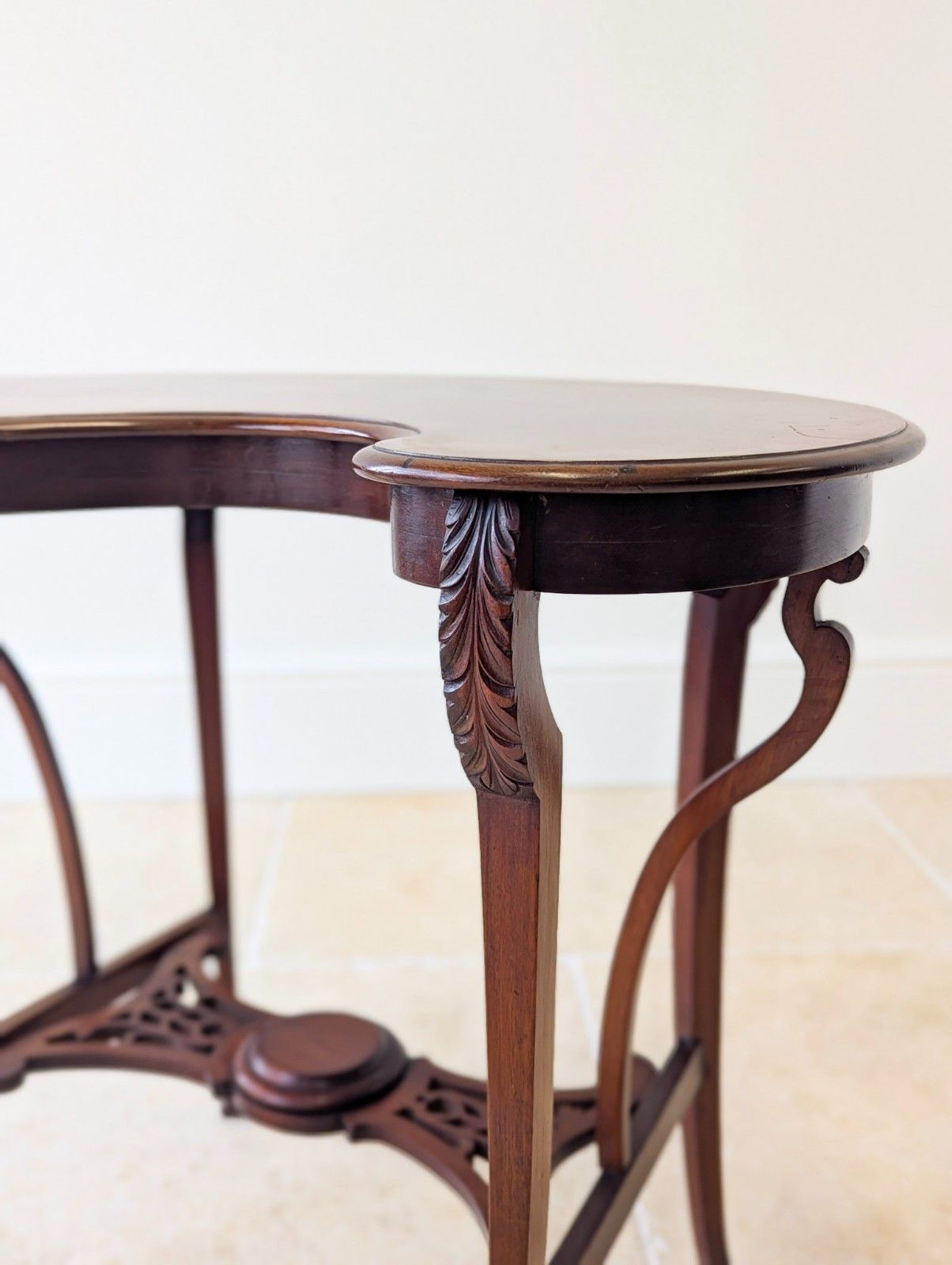 Antique Edwardian Art Nouveau Mahogany Side Table C.1900 photo Furniture