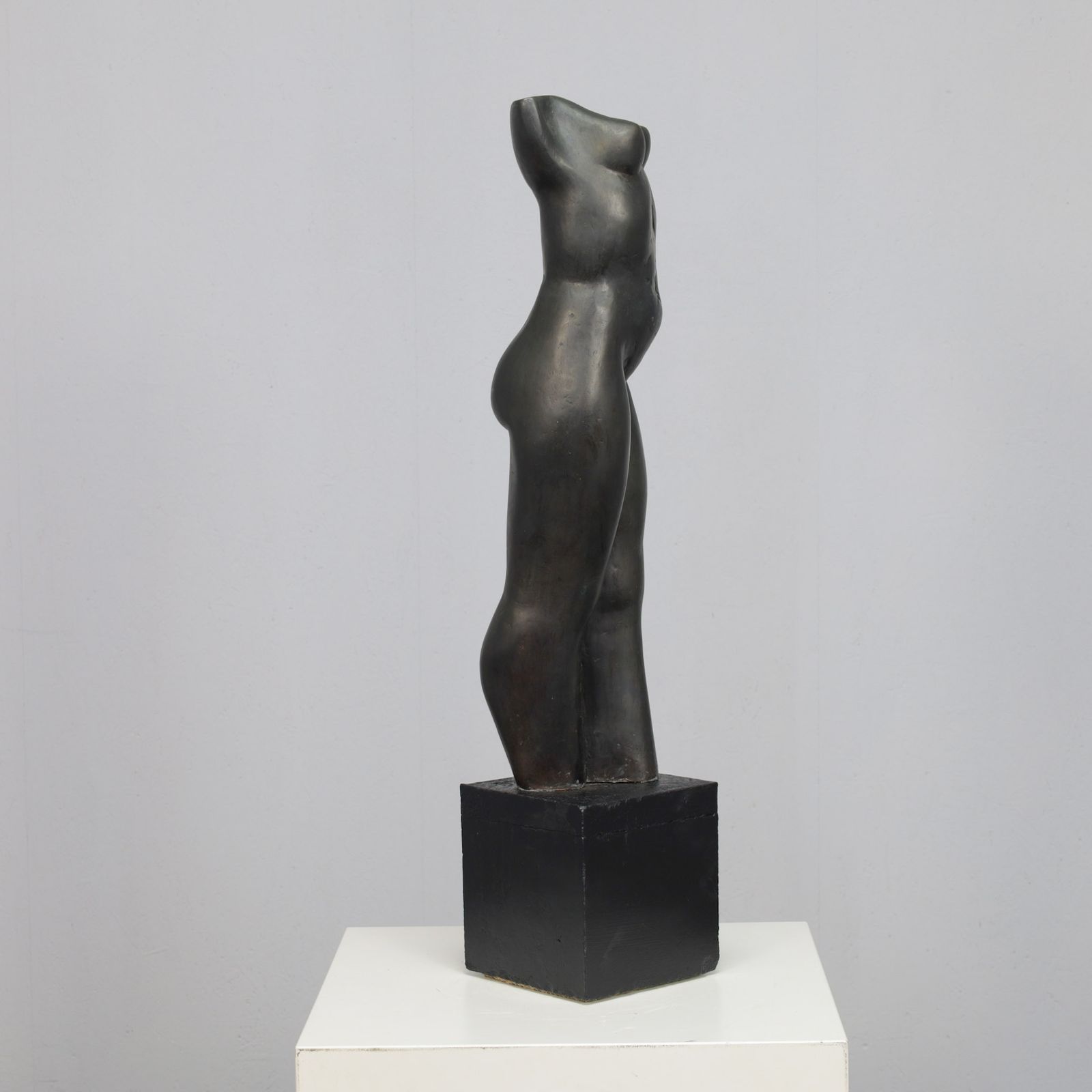 Bronze Standing Female Torso Sculpture By Francine Govers, 1990s photo vintage