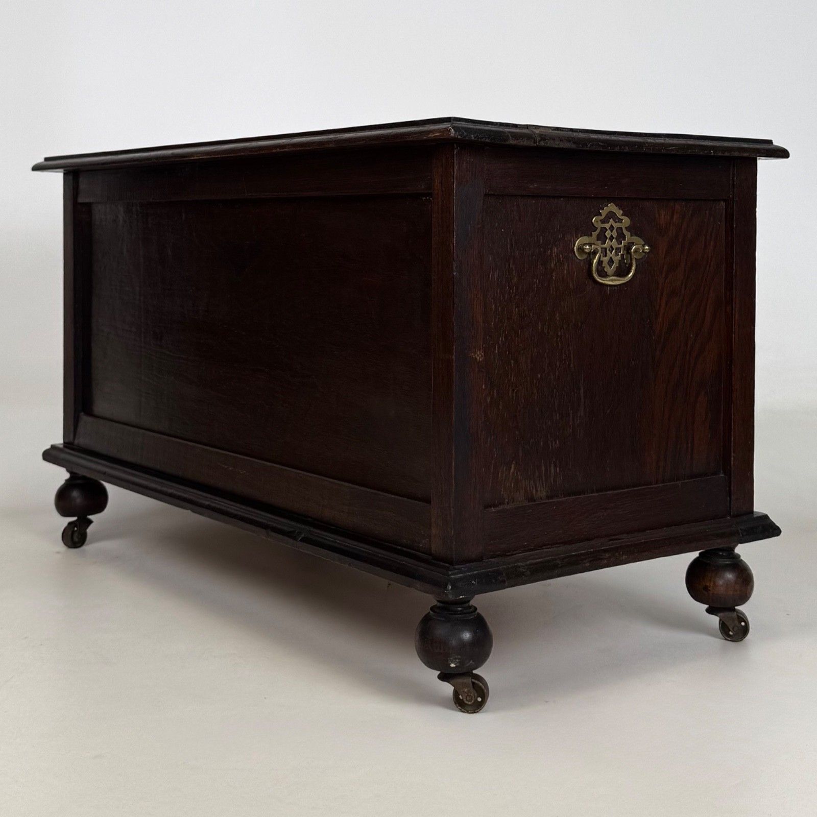 Antique 20th Century Edwardian Blanket Box In Oak ( Af 5788 ) photo vinterior