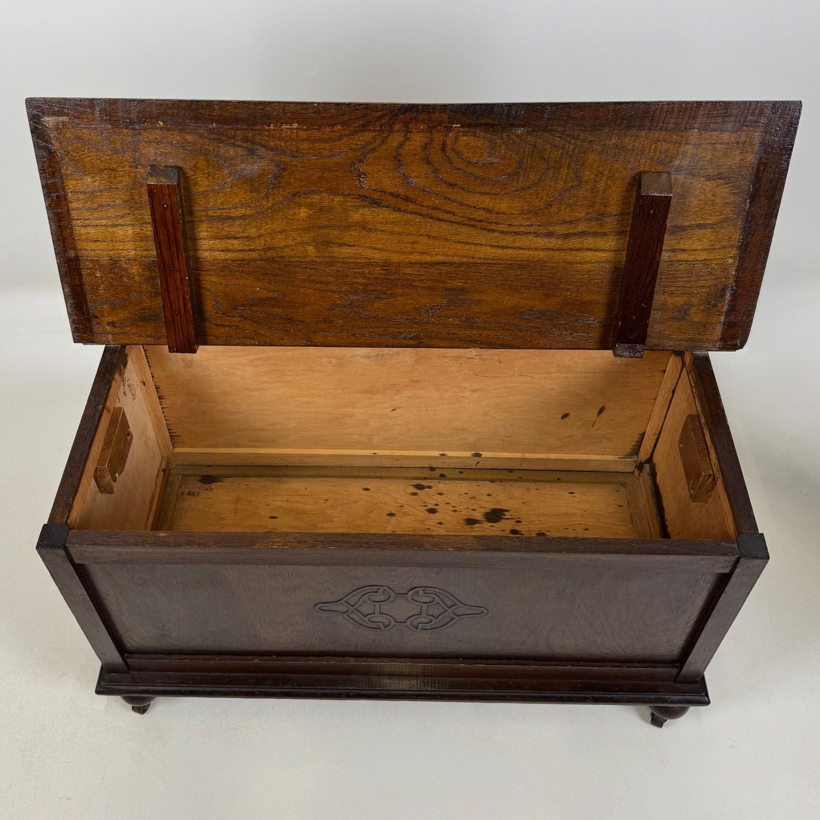 photo for sale Antique 20th Century Edwardian Blanket Box In Oak ( Af 5788 )