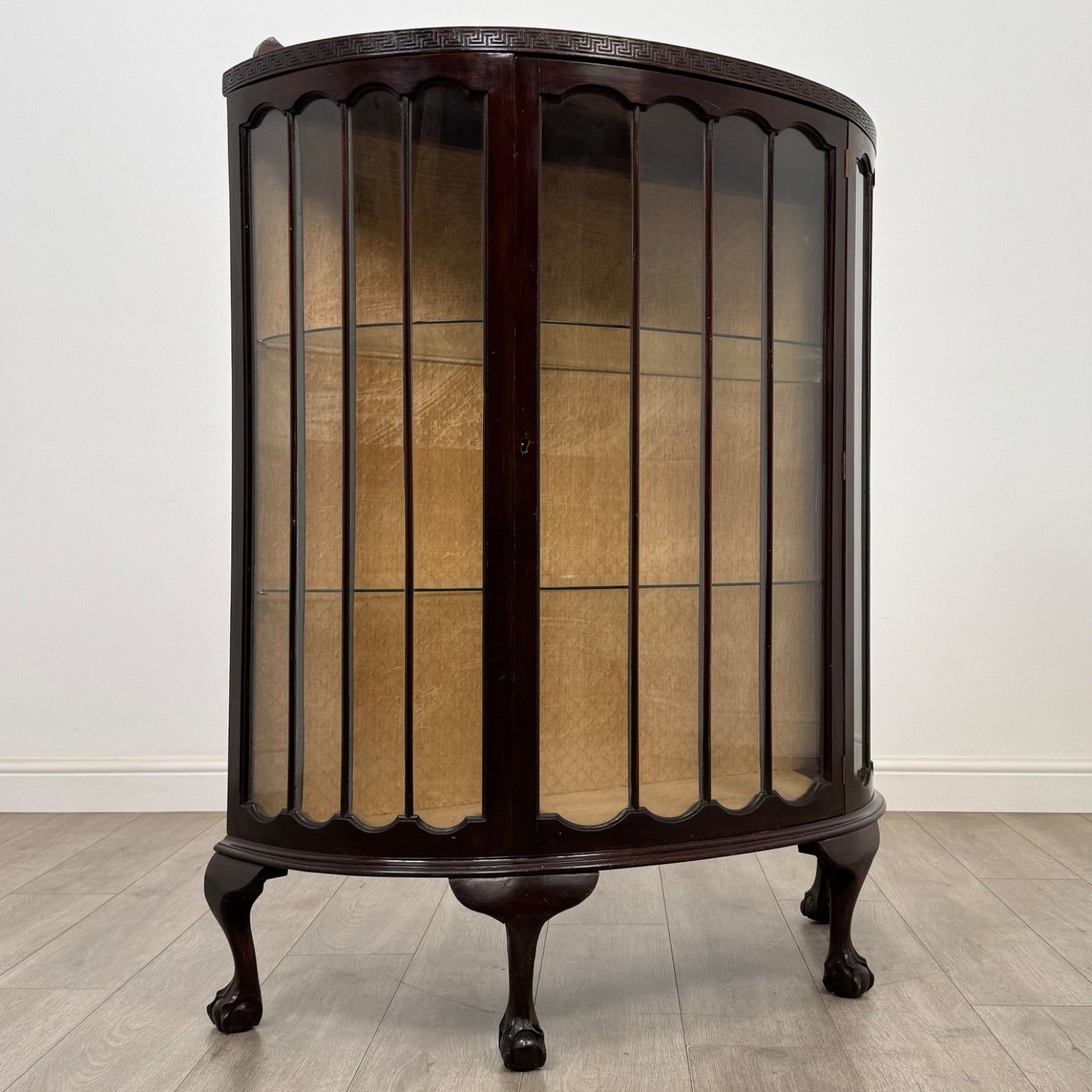 Antique 20th Century Edwardian Demi Lune Display Cabinet ( Af 5771 ) photo buy