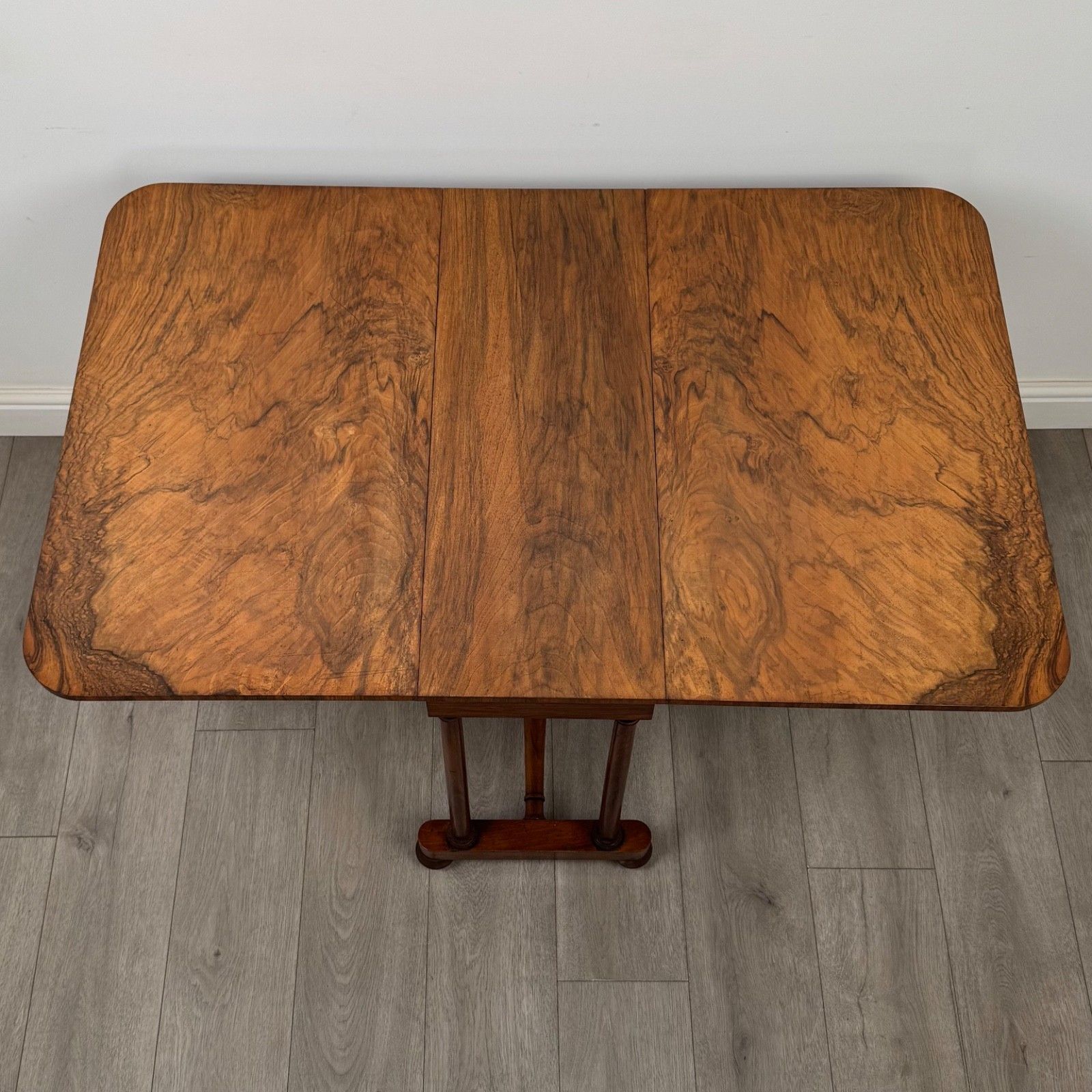 425.0 Antique 19th Century Victorian Sutherland Table In Burr Walnut ( Af 5781 ) photo