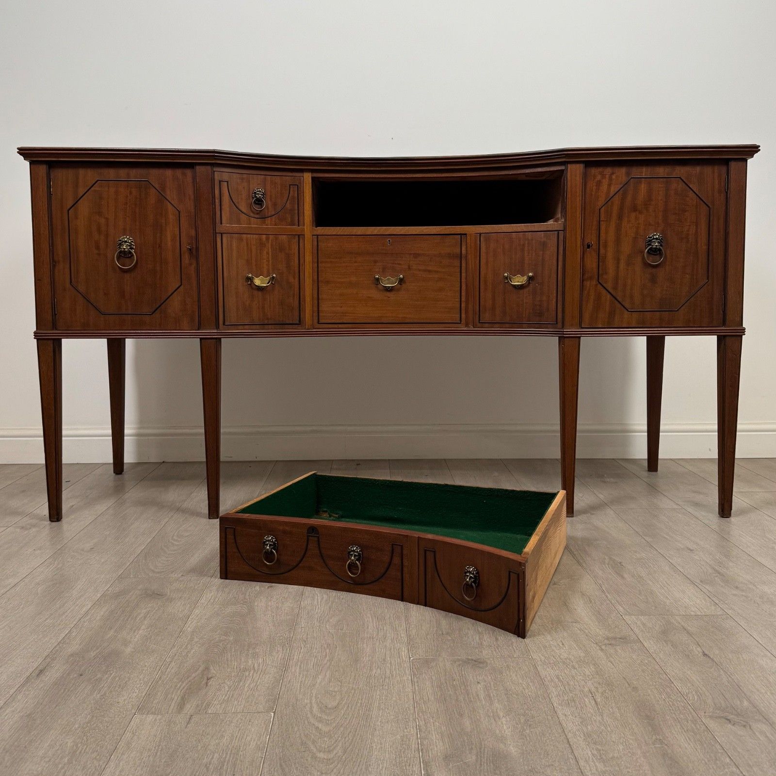 Furniture Antique 18th Century Large Georgian Sideboard In Mahogany ( Af 5743 ) photo