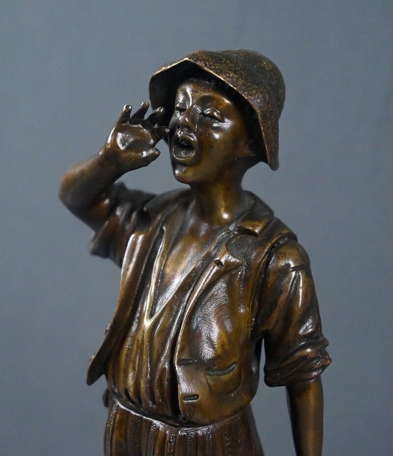 Bronze Sculpture "The Little Water Carrier" Signed Dubois – Late 19th Century photo buy