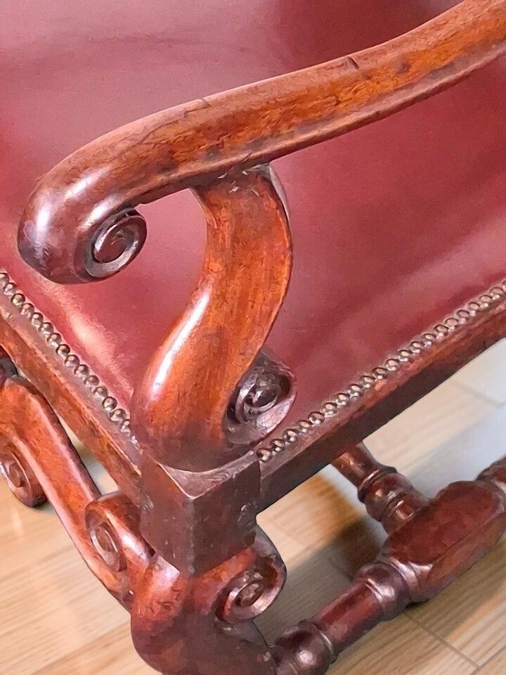 Early 19th Century Oak Carved Arm Chair Gorgeous For Display photo for sale