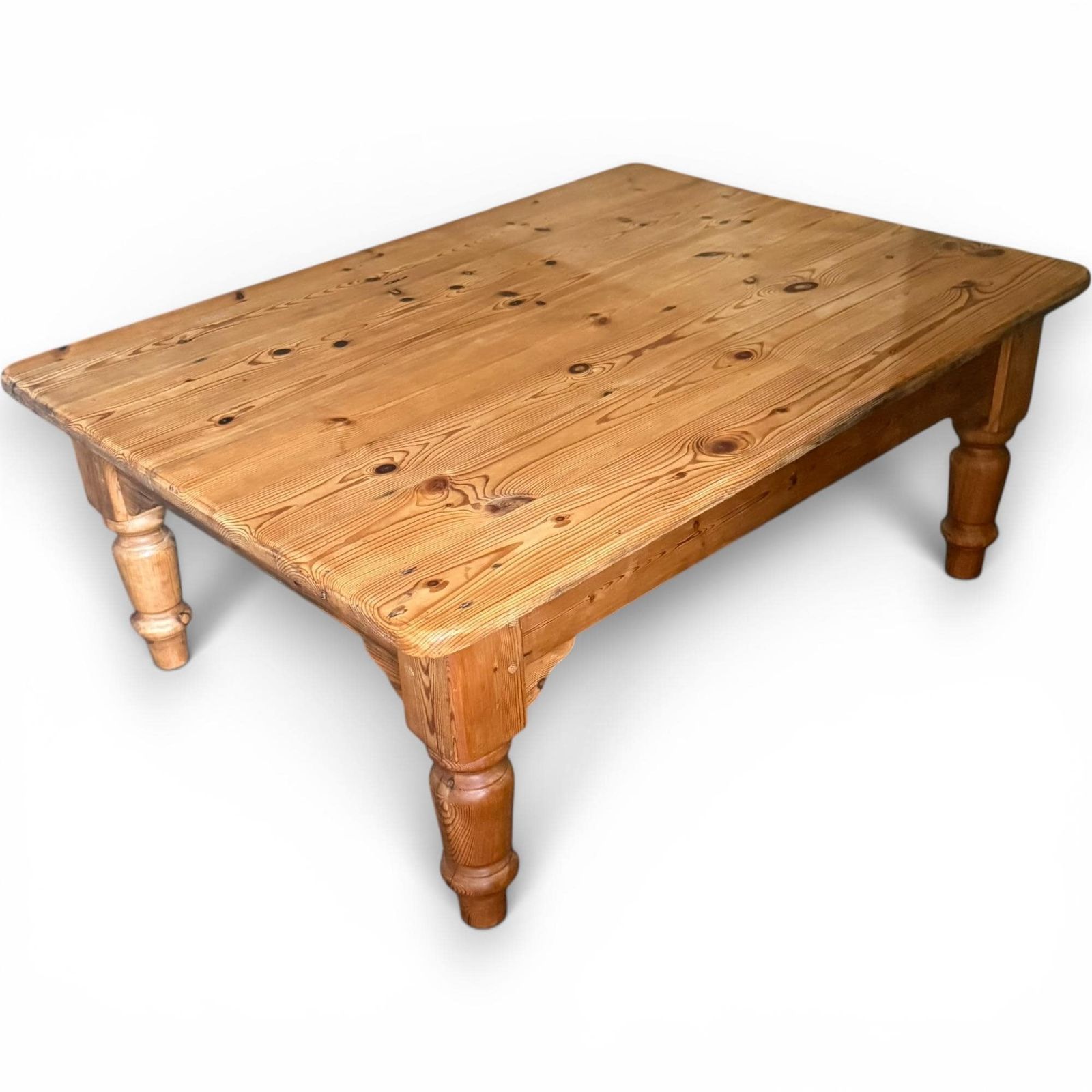 Reclaimed Pine Coffee Table, Rustic Farmhouse Centre Table, Large Waxed Pine Occasional Table, Country House Furniture, Vintage Home Décor
