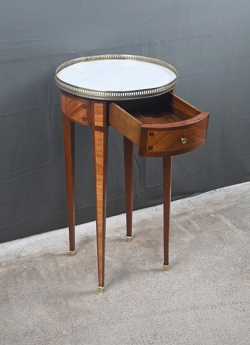 photo buy Small Marquetry Side Table, Louis XVI Style – Early 20th Century
