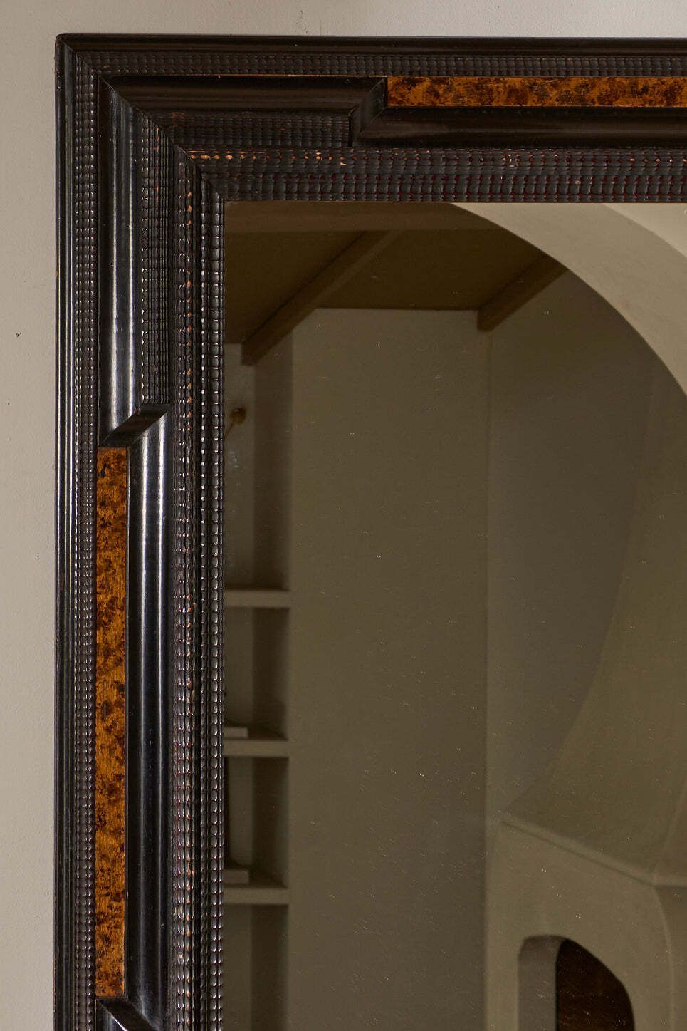 Very Large 19th Century Italian Ebonised And Faux Tortoiseshell Mirror   No3 photo furniture