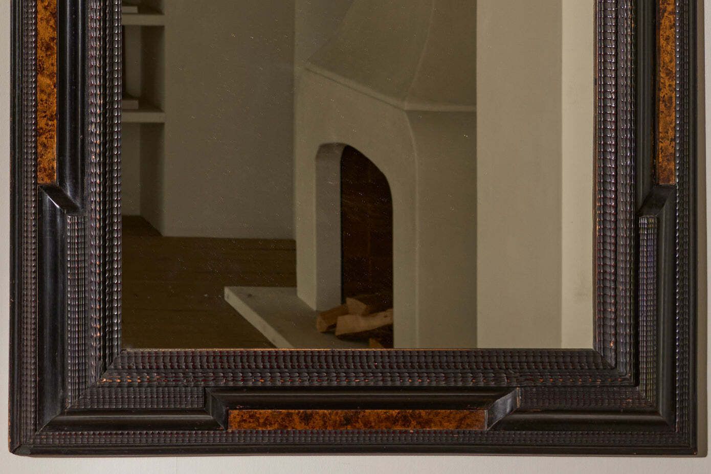 Very Large 19th Century Italian Ebonised And Faux Tortoiseshell Mirror   No3 photo for sale