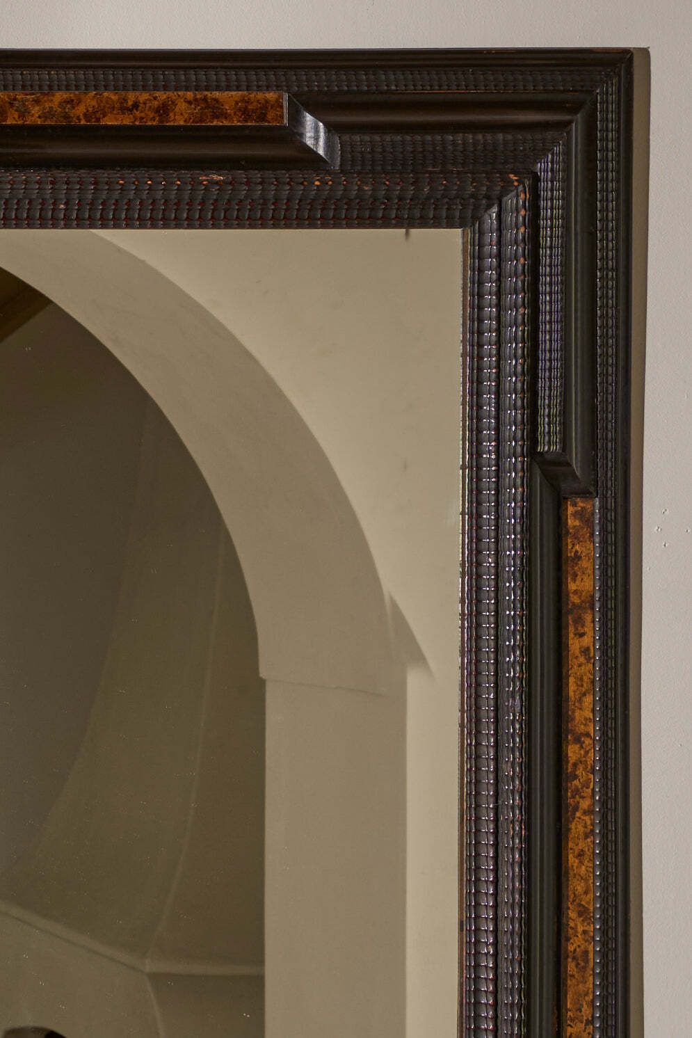 Very Large 19th Century Italian Ebonised And Faux Tortoiseshell Mirror   No3 photo Home Decor