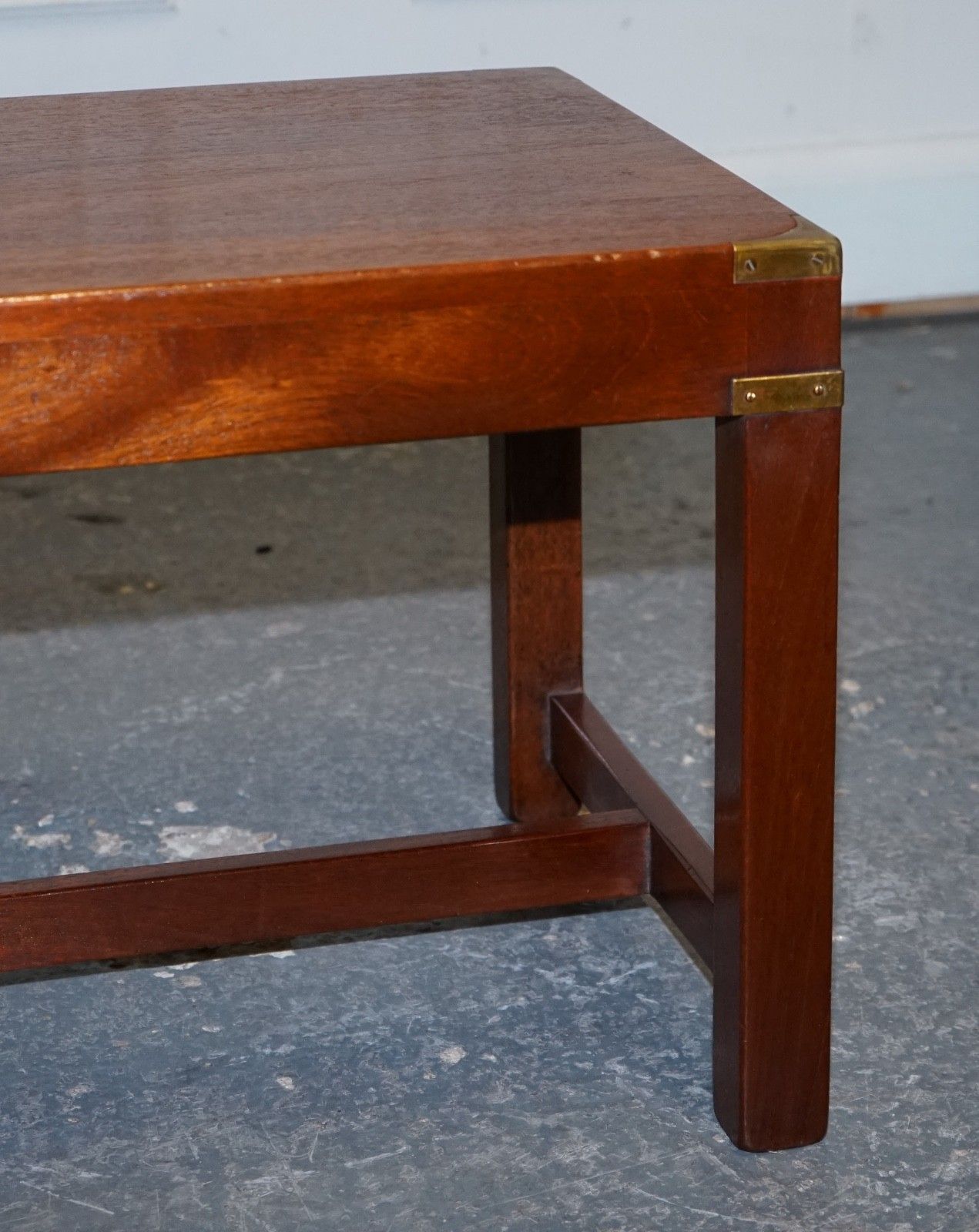 Restored Vintage Harrods London Reh Kennedy Military Campaign Coffee Table photo 1250.0