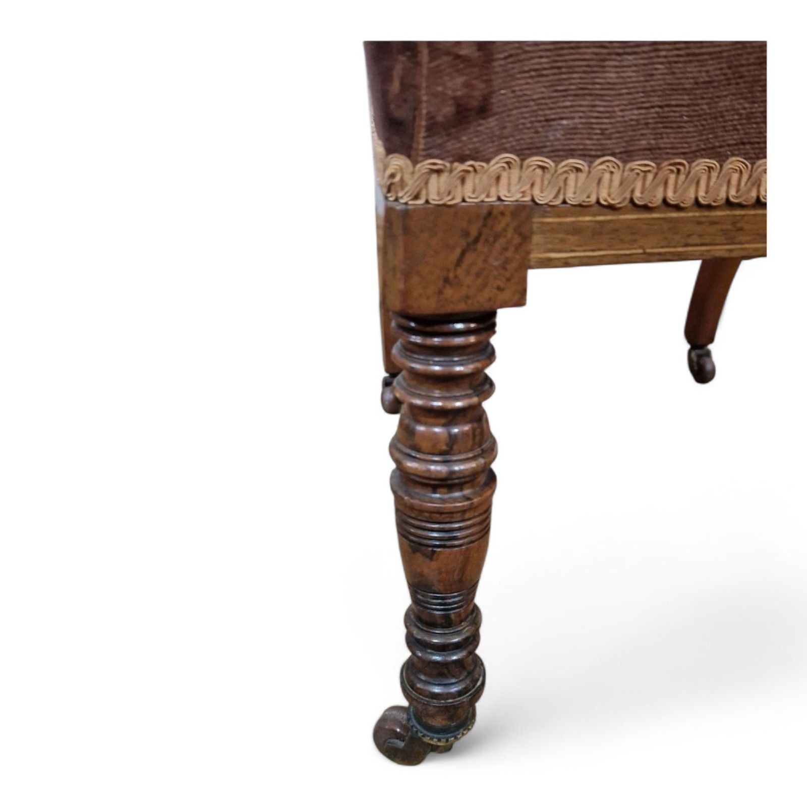 photo furniture Victorian Mahogany Inlaid Slipper Chair Nursing Bedroom Seat Antique Carved