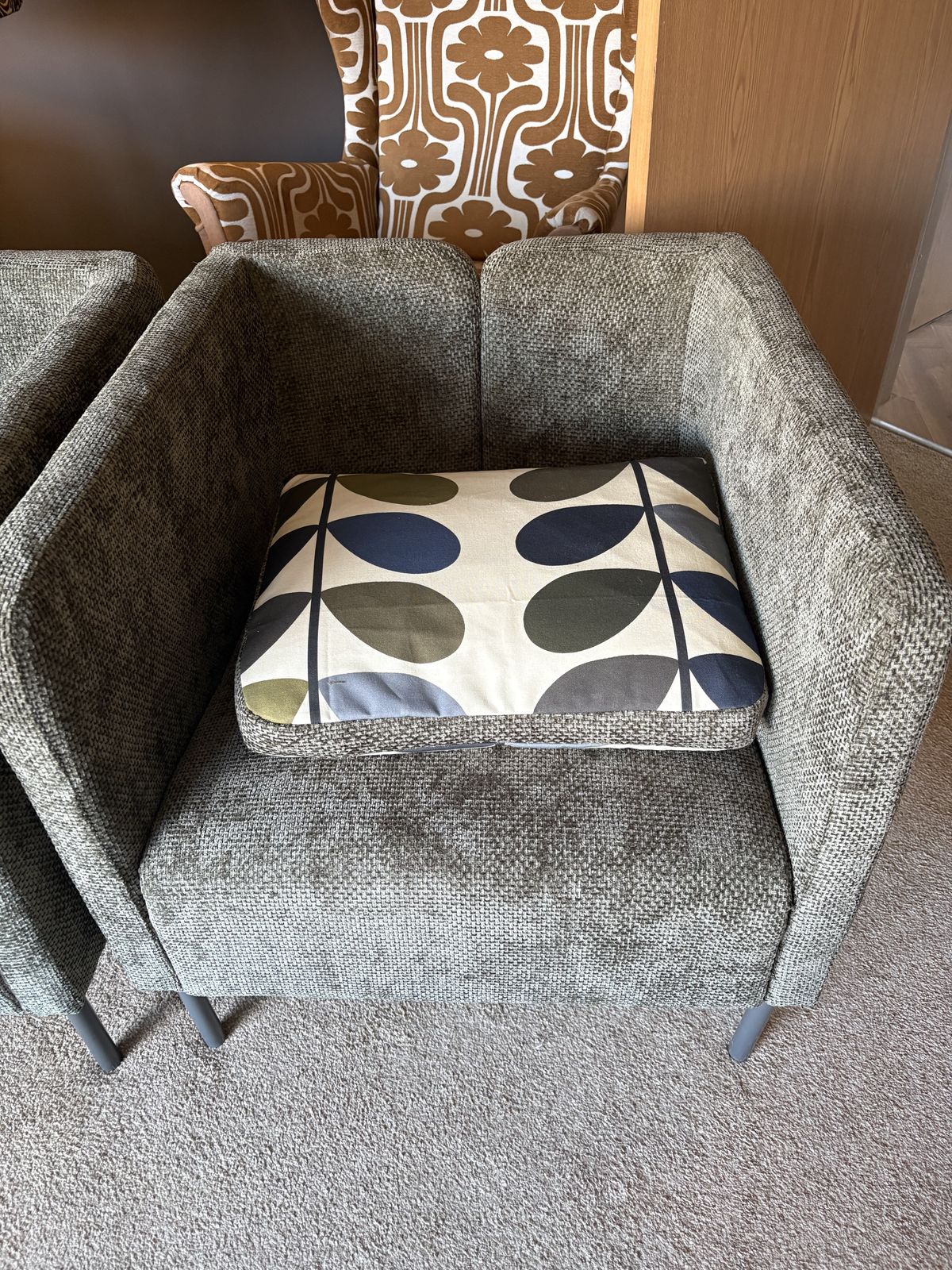 Newly Reupholstered Scandi Armchair photo for sale