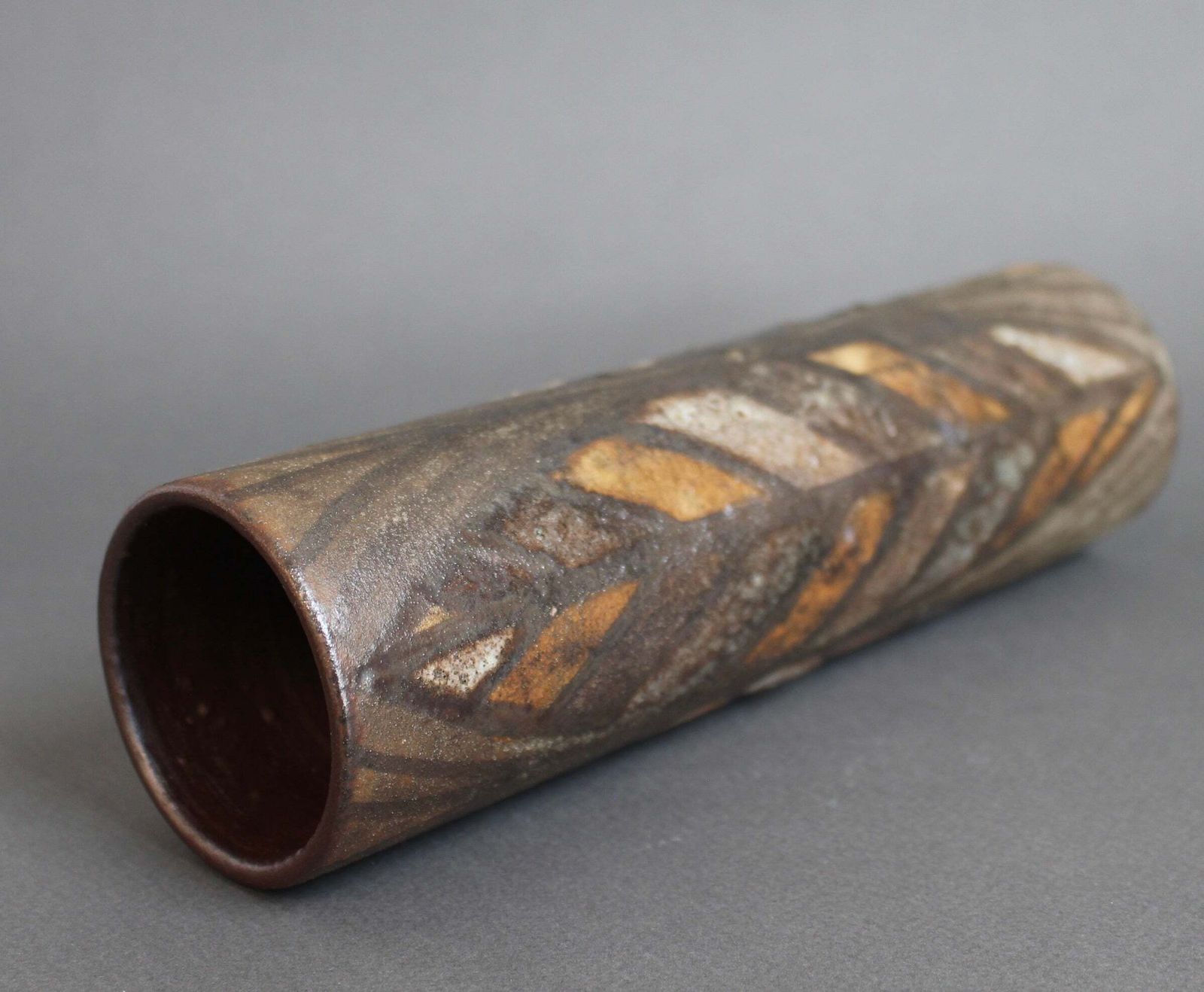 Home Decor Mid Century French Ceramic Flower Vase By Alexandre Kostanda (Circa 1960s) photo