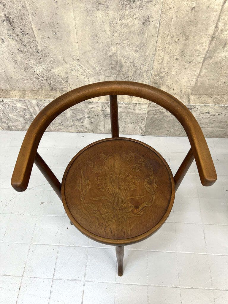 Individual Wishbone Style Bentwood Bistro Chair. photo Furniture