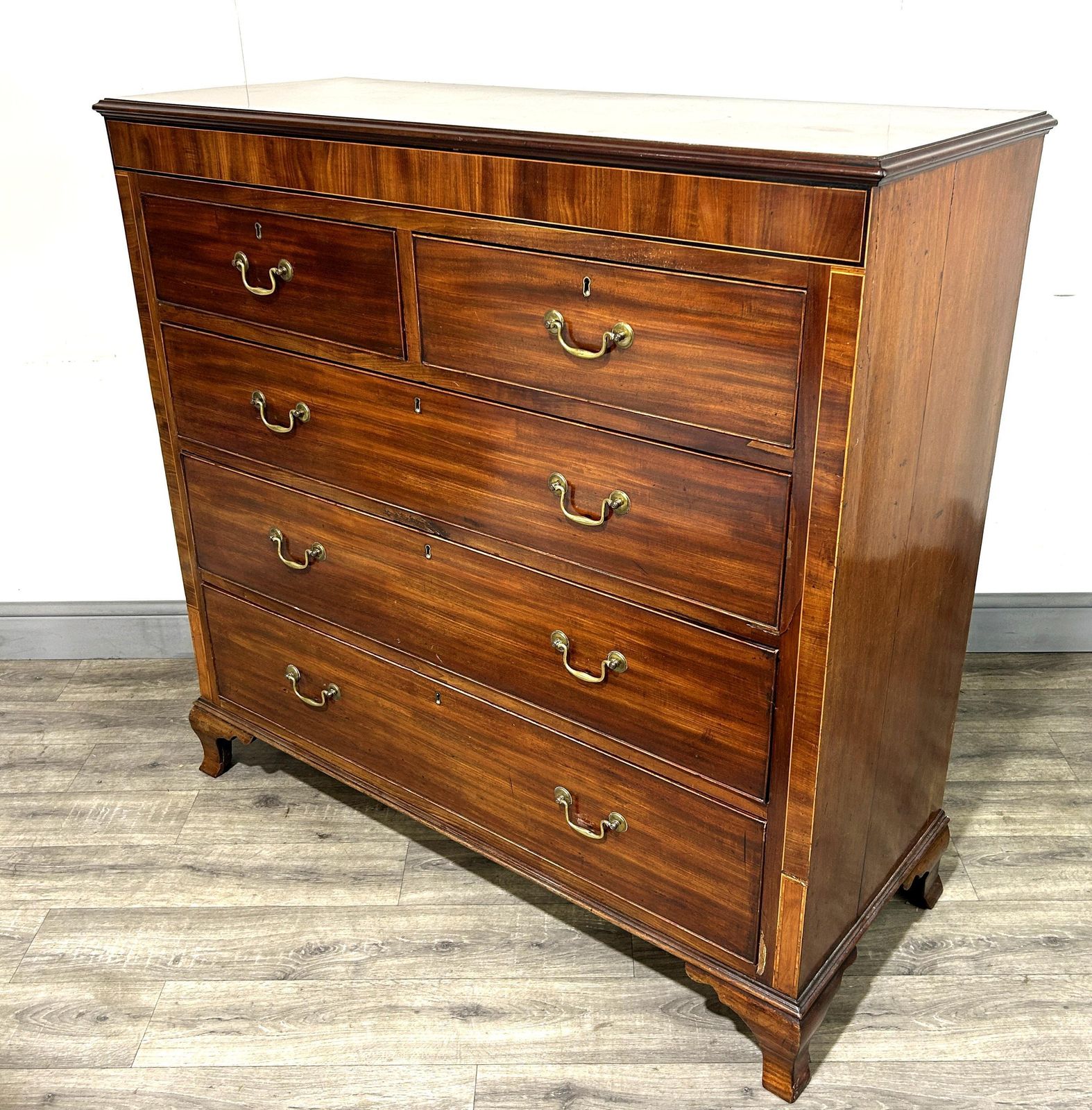 photo for sale Huge Antique Georgian Mahogany Chest Of Drawers C1800.