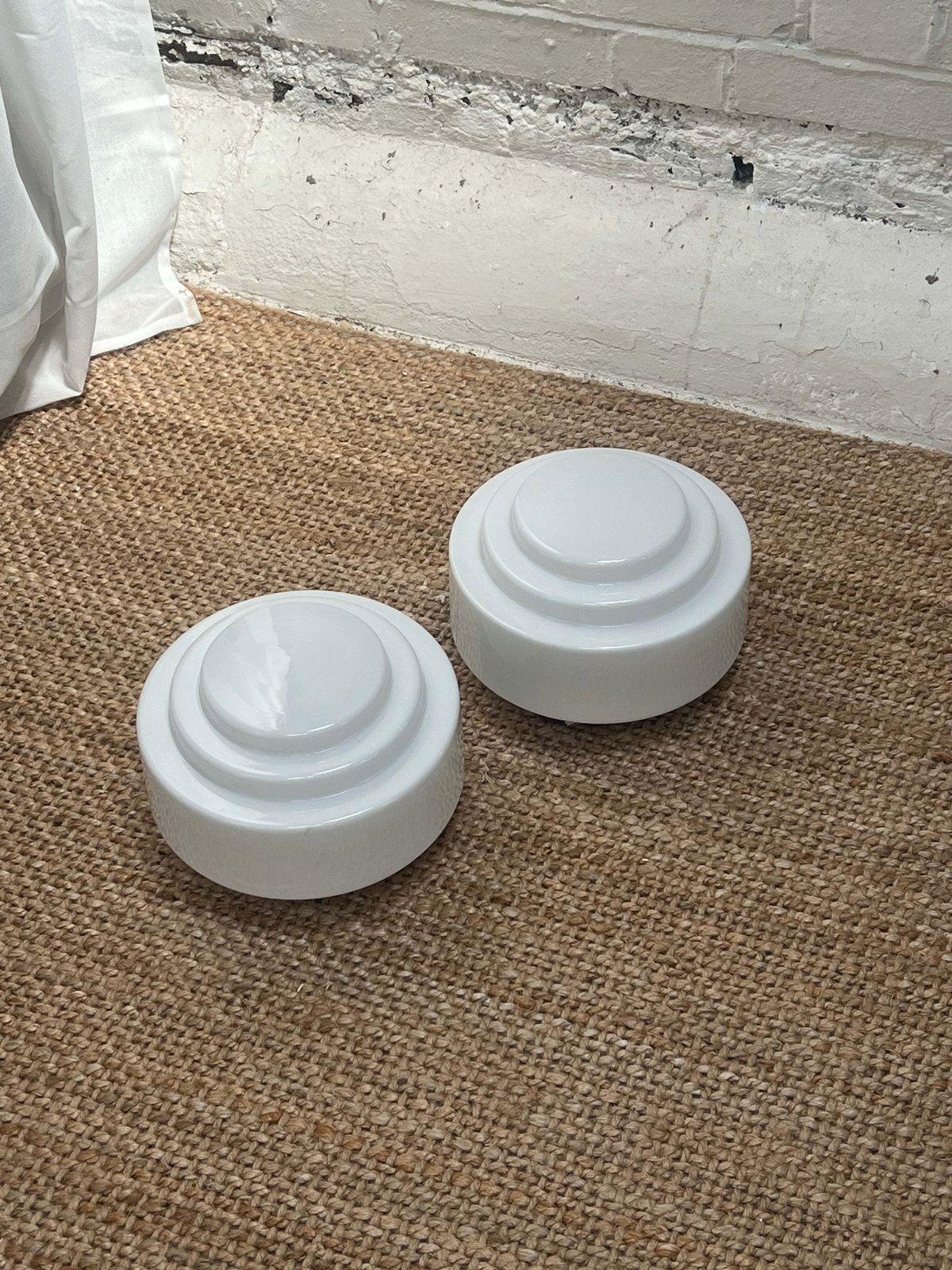 Pair Of 50s Flush Ceiling Lights. photo Lighting