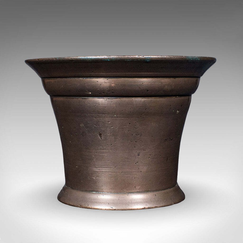Antique Chemist's Counter Mortar & Pestle, English, Bronze, Apothecary, Georgian. photo Home Decor