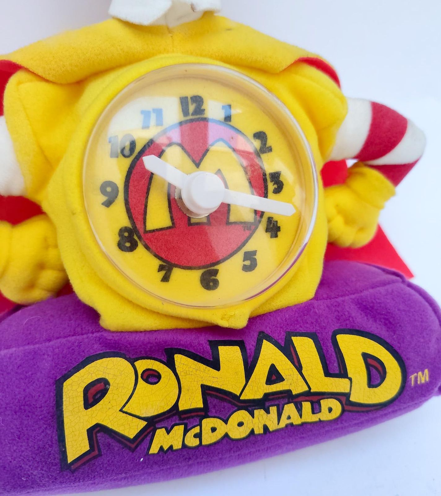Ronald Mcdonald Plush Table Clock Happy Meal 2002 Vintage photo vinterior