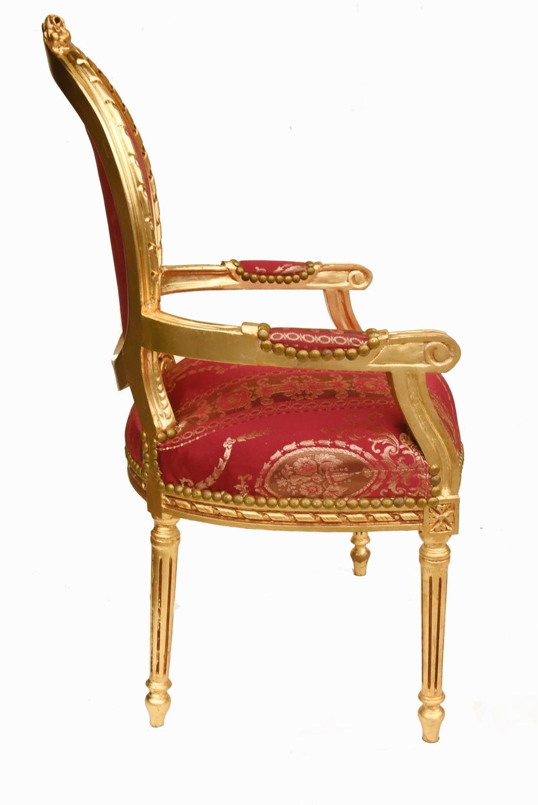 Pair French Gilt Arm Chairs Fauteuil Louis XVI Revival. photo furniture