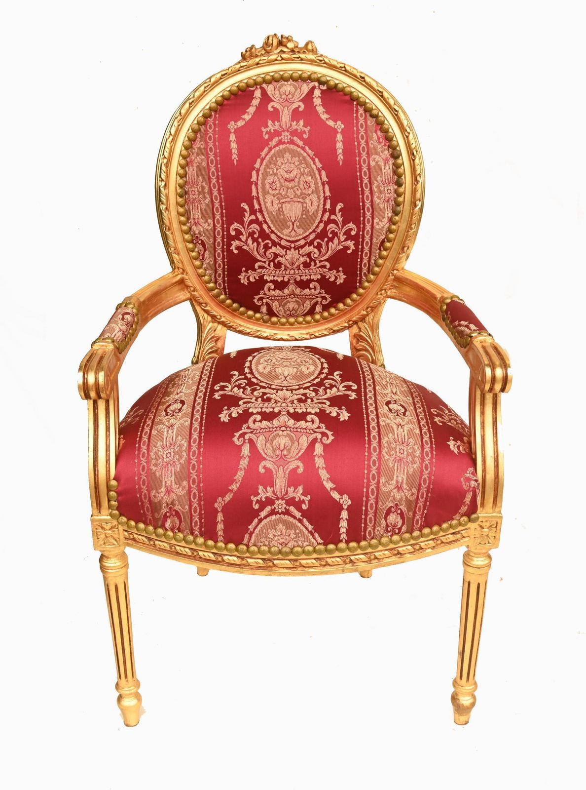 Pair French Gilt Arm Chairs Fauteuil Louis XVI Revival. photo buy