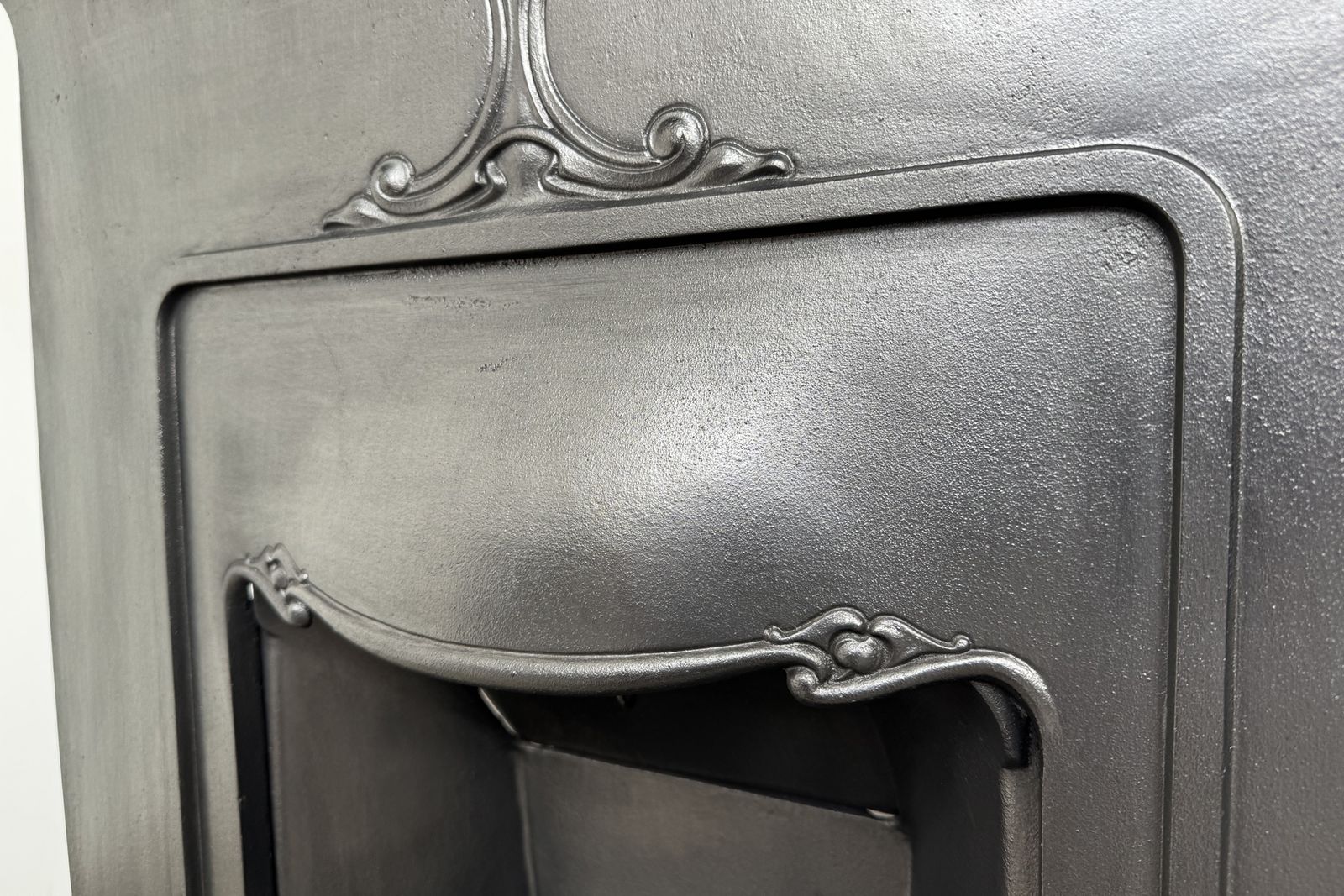 Antique Edwardian Art Nouveau Cast Iron Bedroom Fireplace photo 775.0