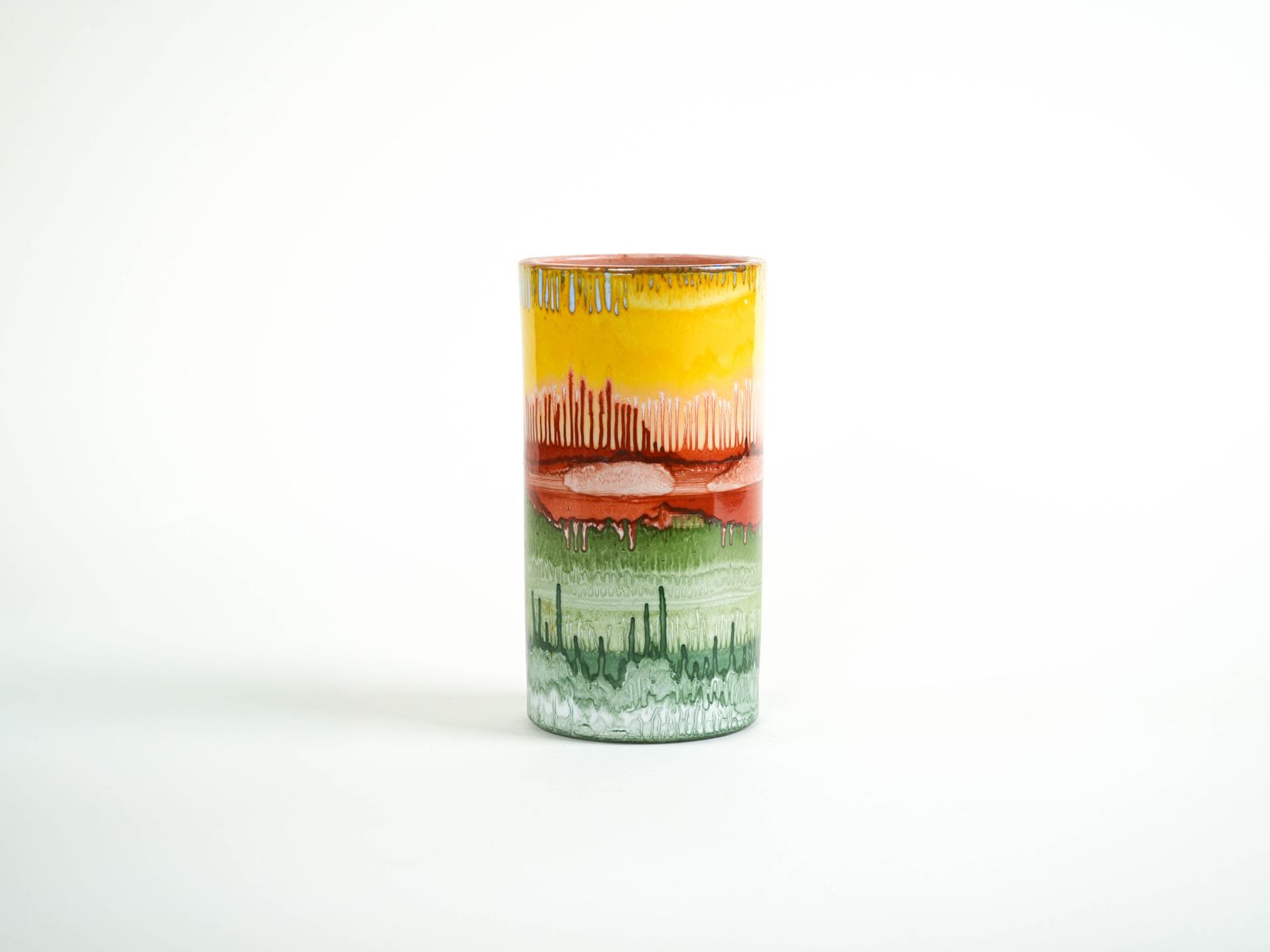 Cilindrische vaas, Deens design, jaren 1970, gemaakt in Denemarken photo furniture