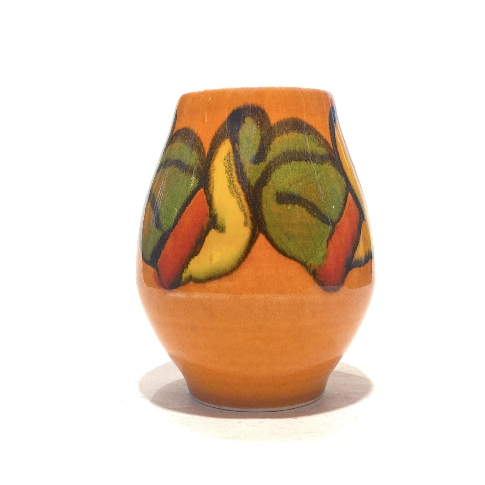 Poole Pottery Orange Delphis Vase, Shape 31 By Janet Laird, Mid Century Modern Ceramics photo vinterior