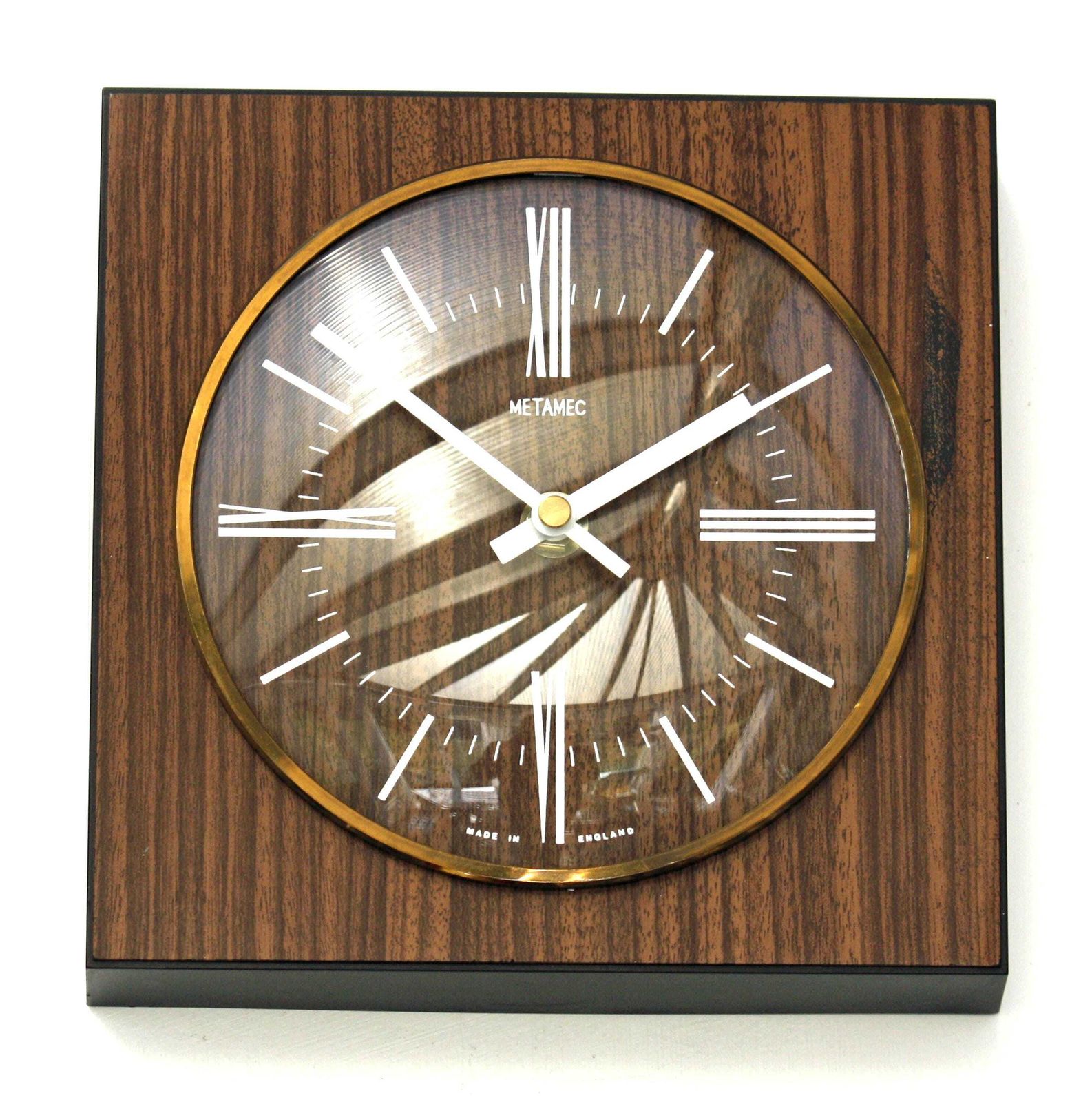Metamec Wall Clock   Vintage 19cm Retro Wooden Mid Century Style Clock Gift Off The Wall Clocks photo furniture