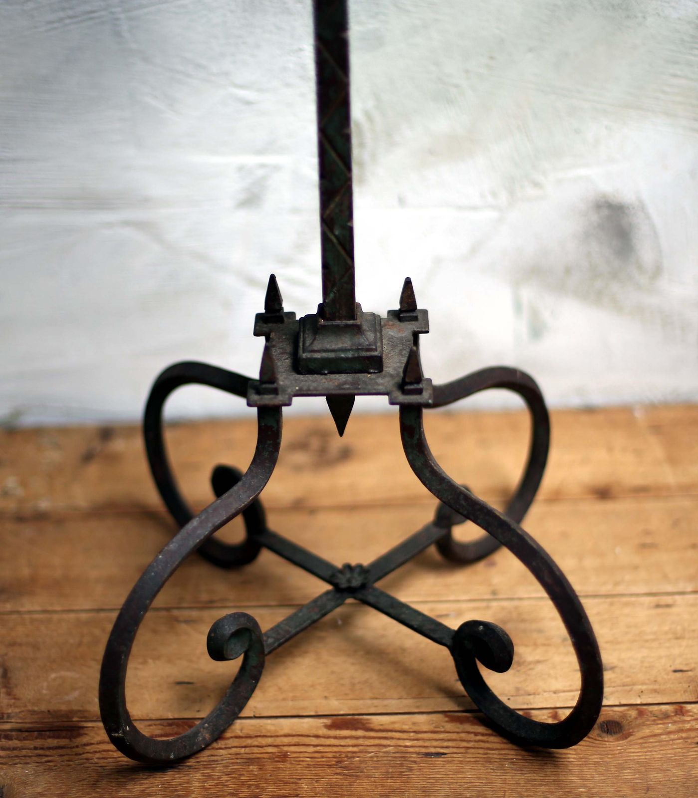 Antique French Wrought Iron Podium Neo Gothic Plant Stand photo 349.0