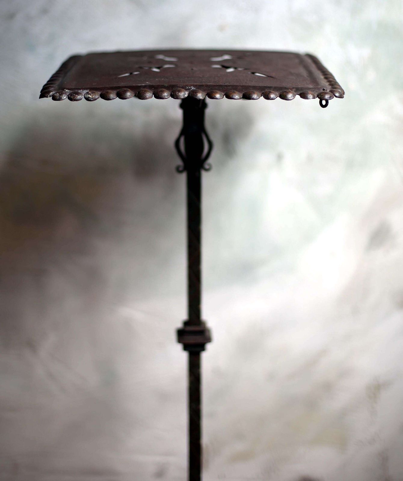 Antique French Wrought Iron Podium Neo Gothic Plant Stand photo buy