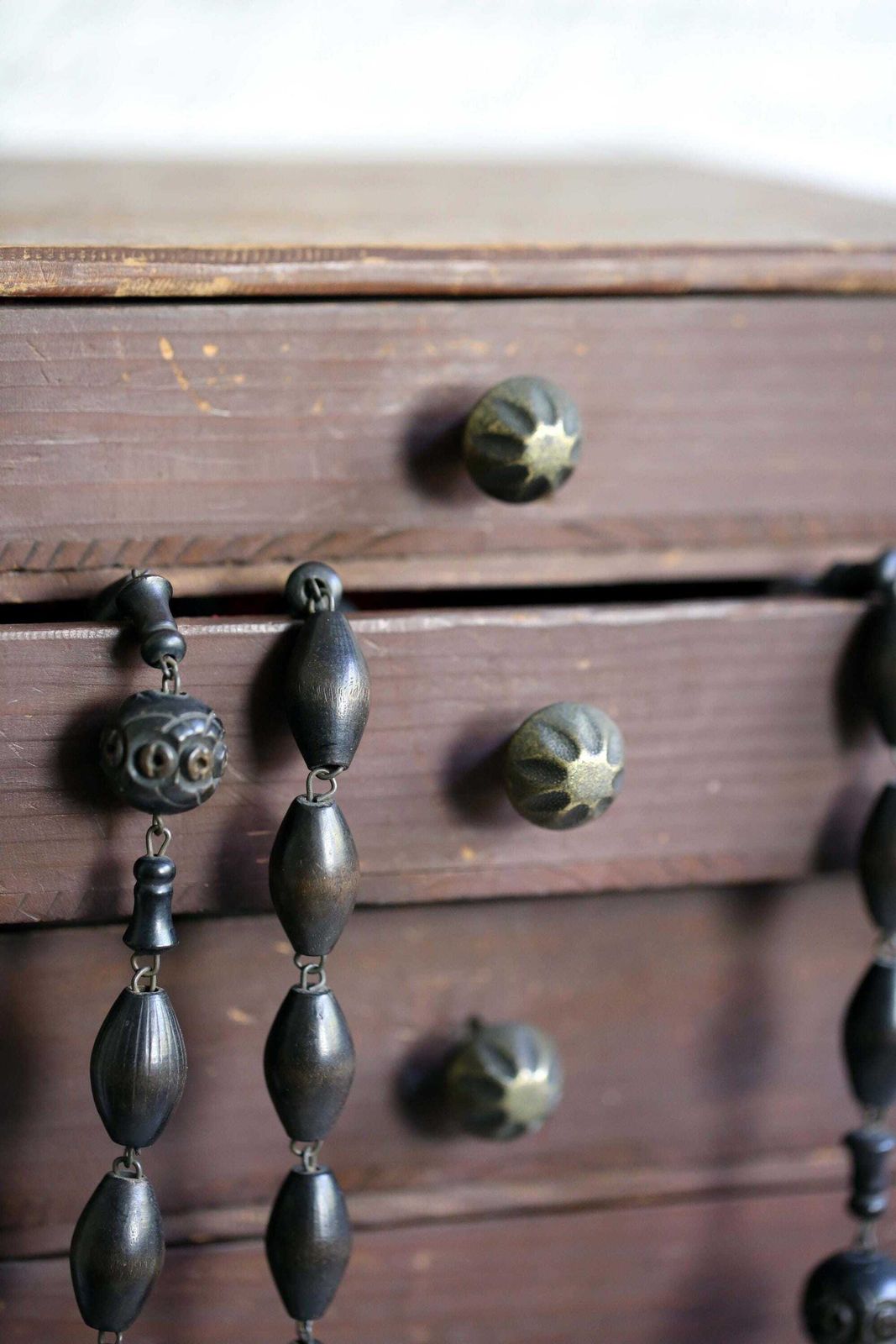 Antique Watchmakers Drawers Distressed Wooden Storage Chest Miniature Furniture photo vinterior