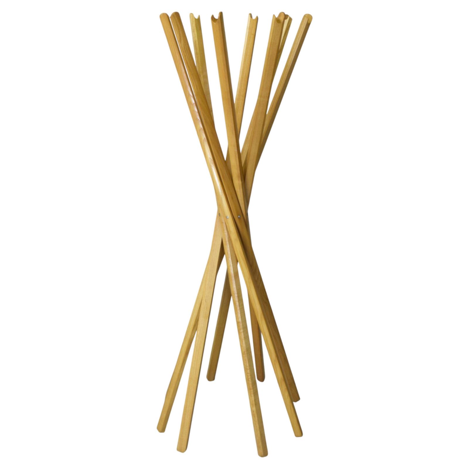 Mid Century Modern Coat Rack By Zanotta Maple Wood Italy 1974