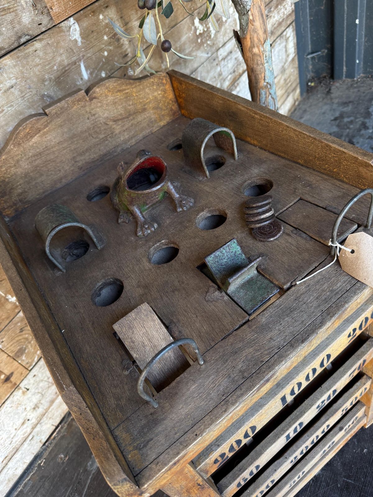 Antique French Jeu De La Grenouille Game photo furniture