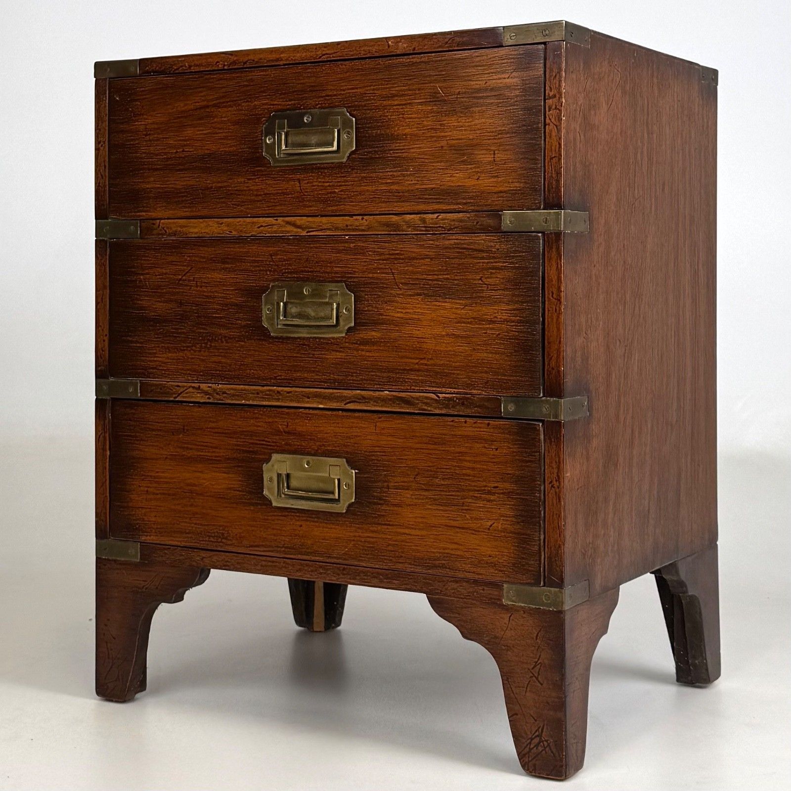 Antique 20th Century Small Campaign Style Chest Of Drawers ( Af 5786 ) photo furniture