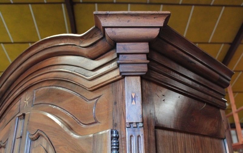 Furniture Louis XV Walnut Cabinet 18th photo