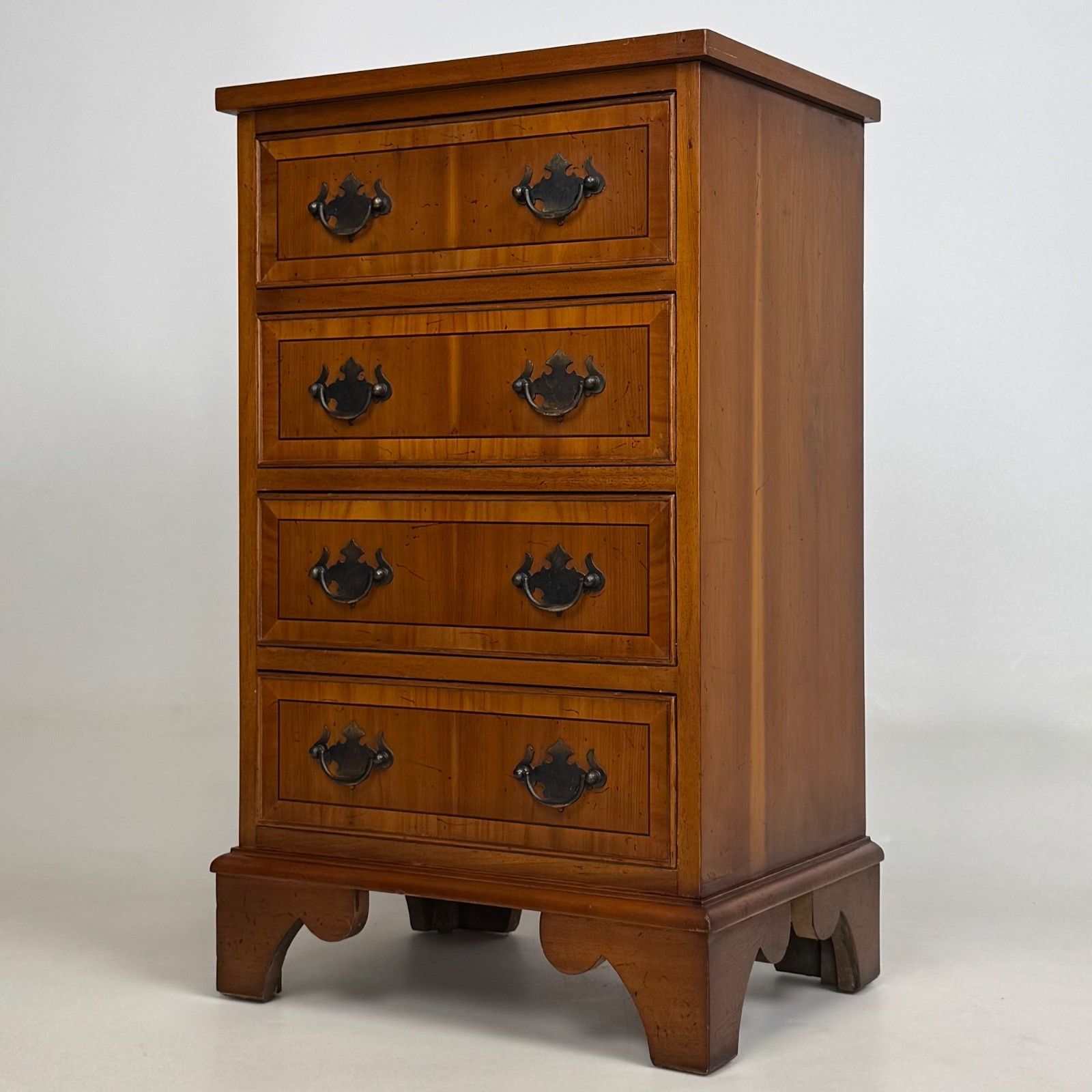 Antique 20th Century Small Chest Of Drawers In Yew Wood ( Af 5712 ) photo furniture