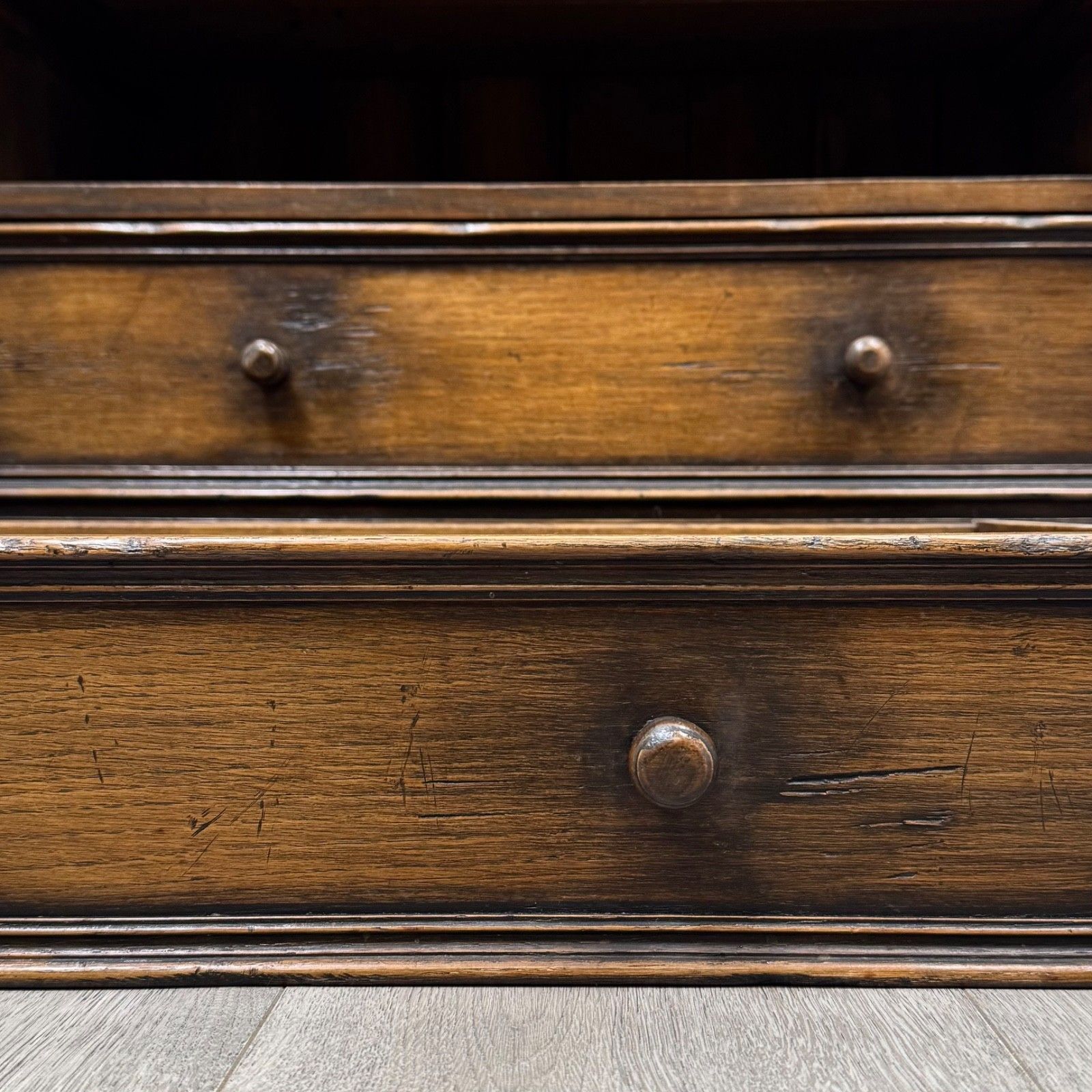 photo vinterior Antique 20th Century Jacobean Style Bureau In Oak ( Af 5779 )