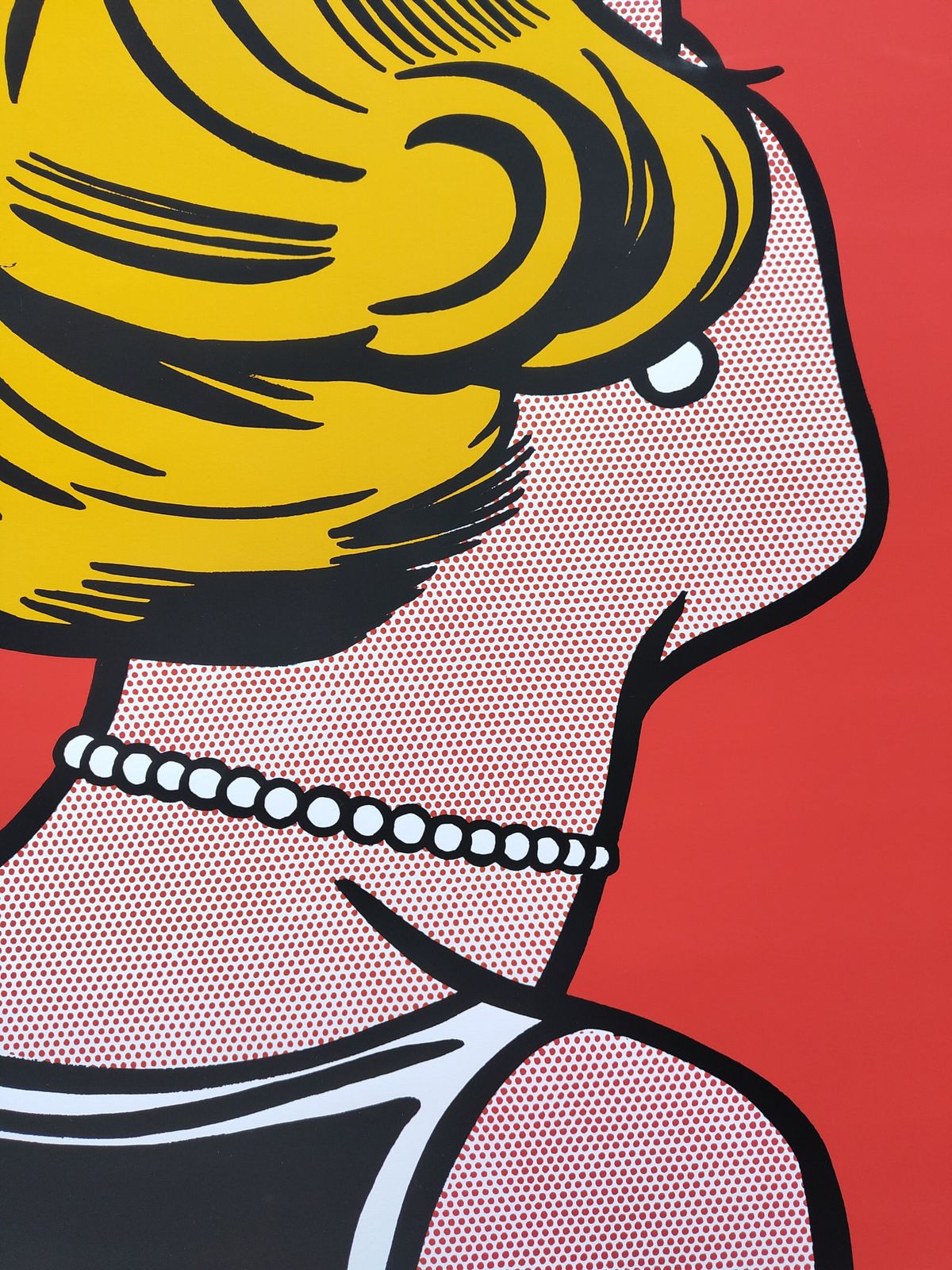 Rare 1987 Original Roy Lichtenstein 'Cold Shoulder' Los Angeles County Museum Of Art Poster (First Printing) photo Art