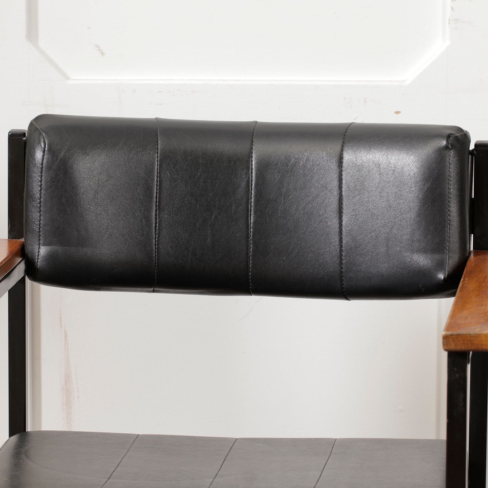 photo for sale Steel Tubular Industrial Vinyl Mid Century Armchair