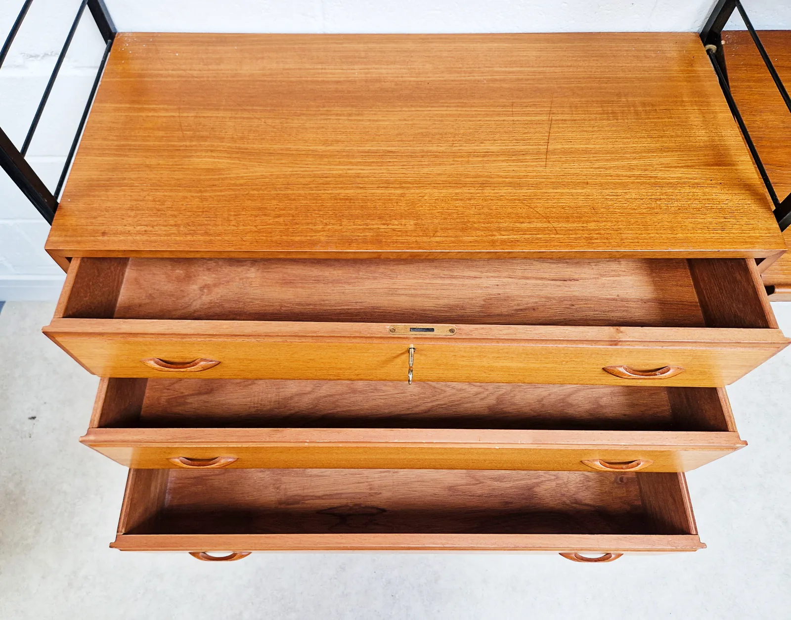 Staples Ladderax Vintage 1960s Mid Century 3 Bay Danish Design Cabinet Sideboard Shelf System Pg099 photo 1995.0