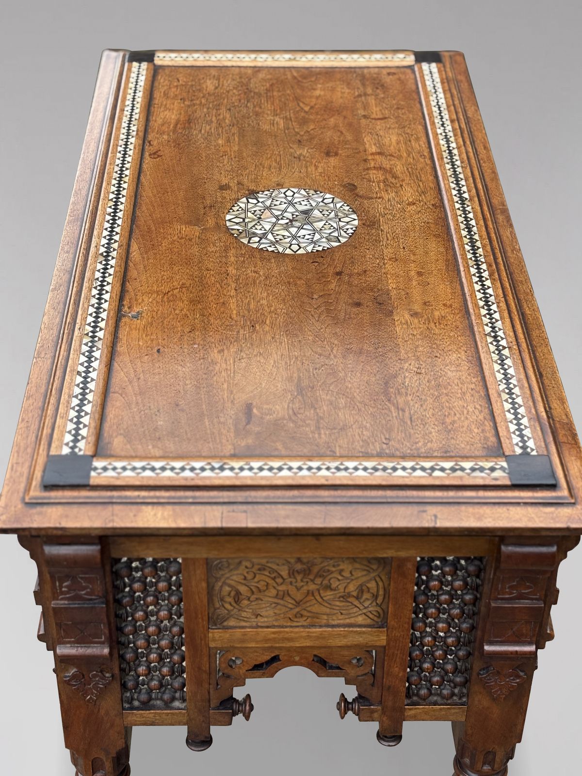 19th Century Aesthetic Movement Moorish Walnut & Inlay Table photo 4400.0